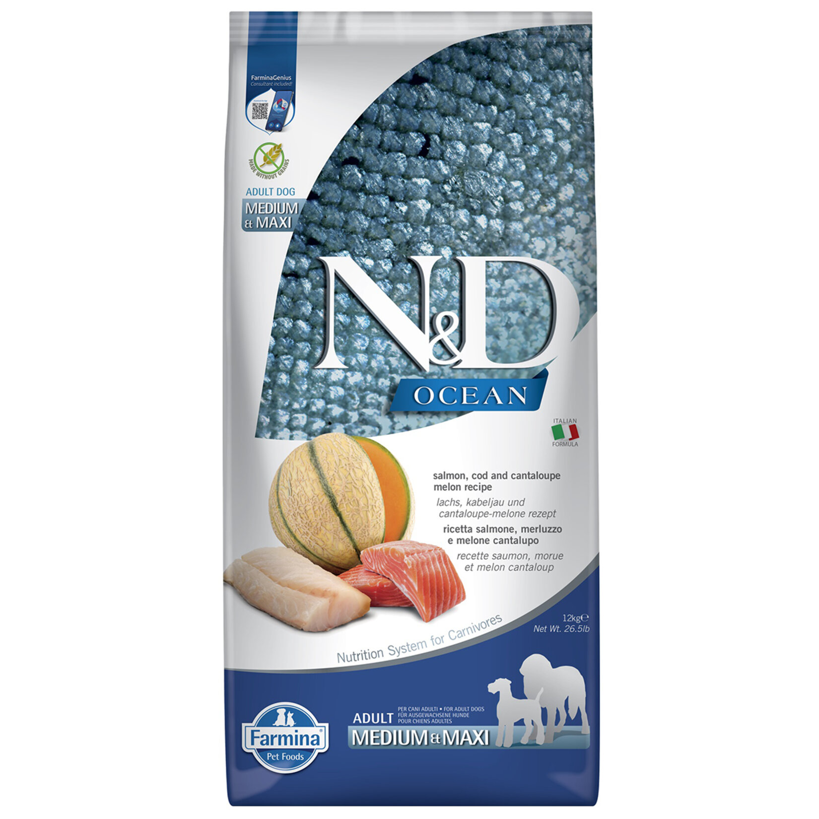 N&D Ocean Prime Somon Morina Kavun Yetişkin Medium - Maxi 12 Kg