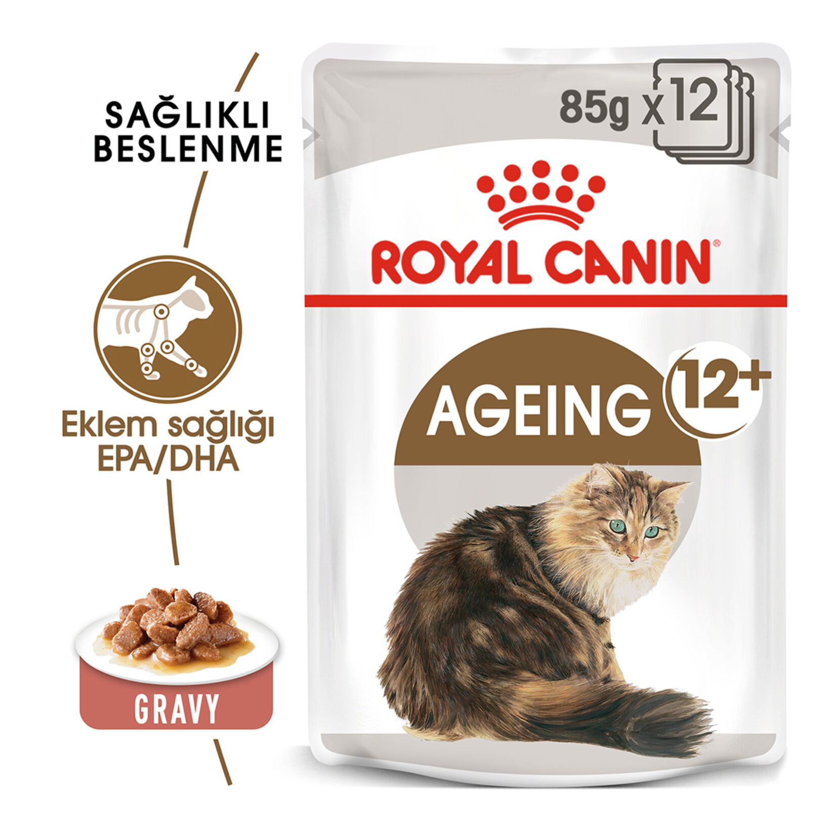 Royal Canin 12+ Kediler Yaş Kedi Maması 12 x 85 G - Görsel 2