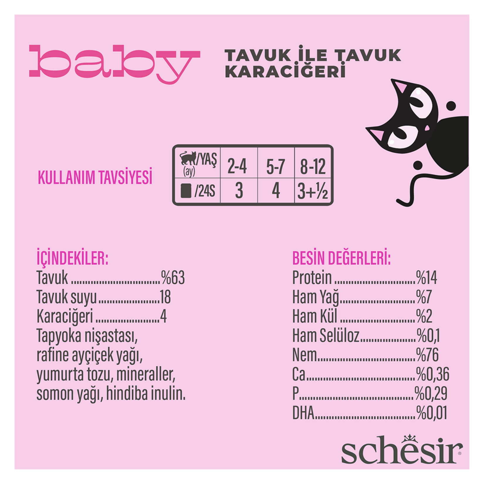 Schesir Baby Tavuk-Tavuk Ciğeri Konserve 70 G - Görsel 4