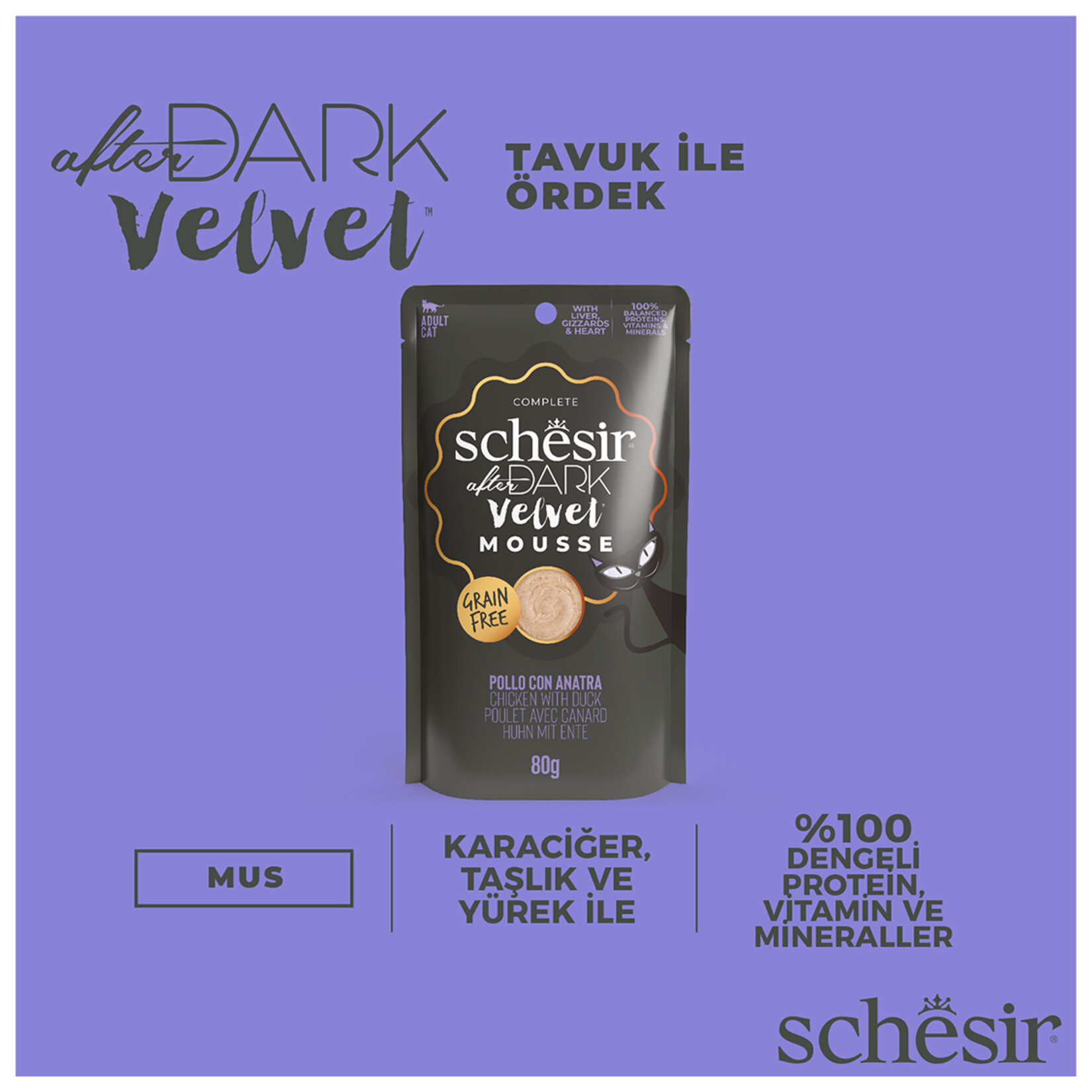 Schesir After Ördek Yetişkin Kedi Pouch 80 G - Görsel 5