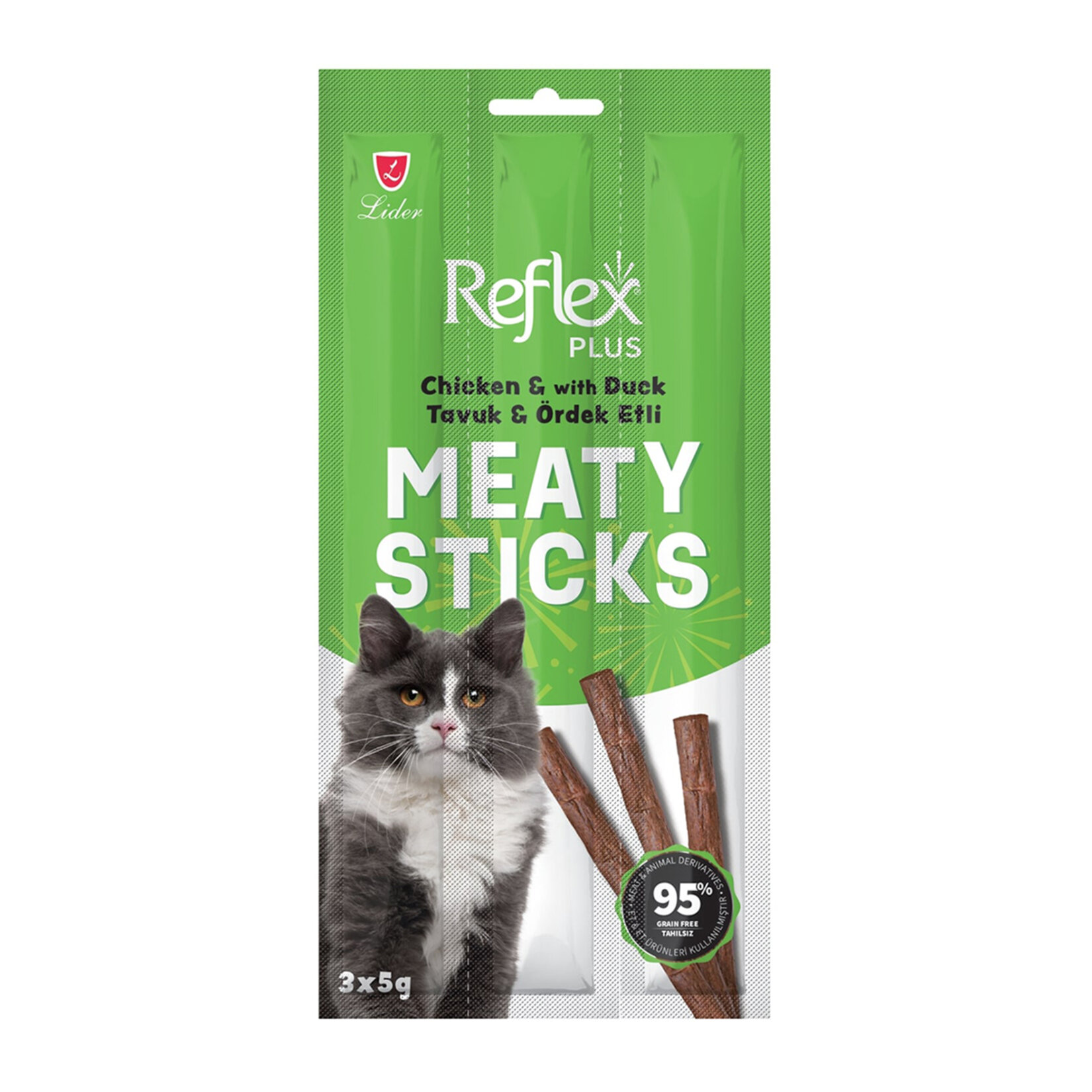 Reflex Tavuklu Ördek Etli Çubuk Yetişkin Kedi Ödülü 3 x 5 G