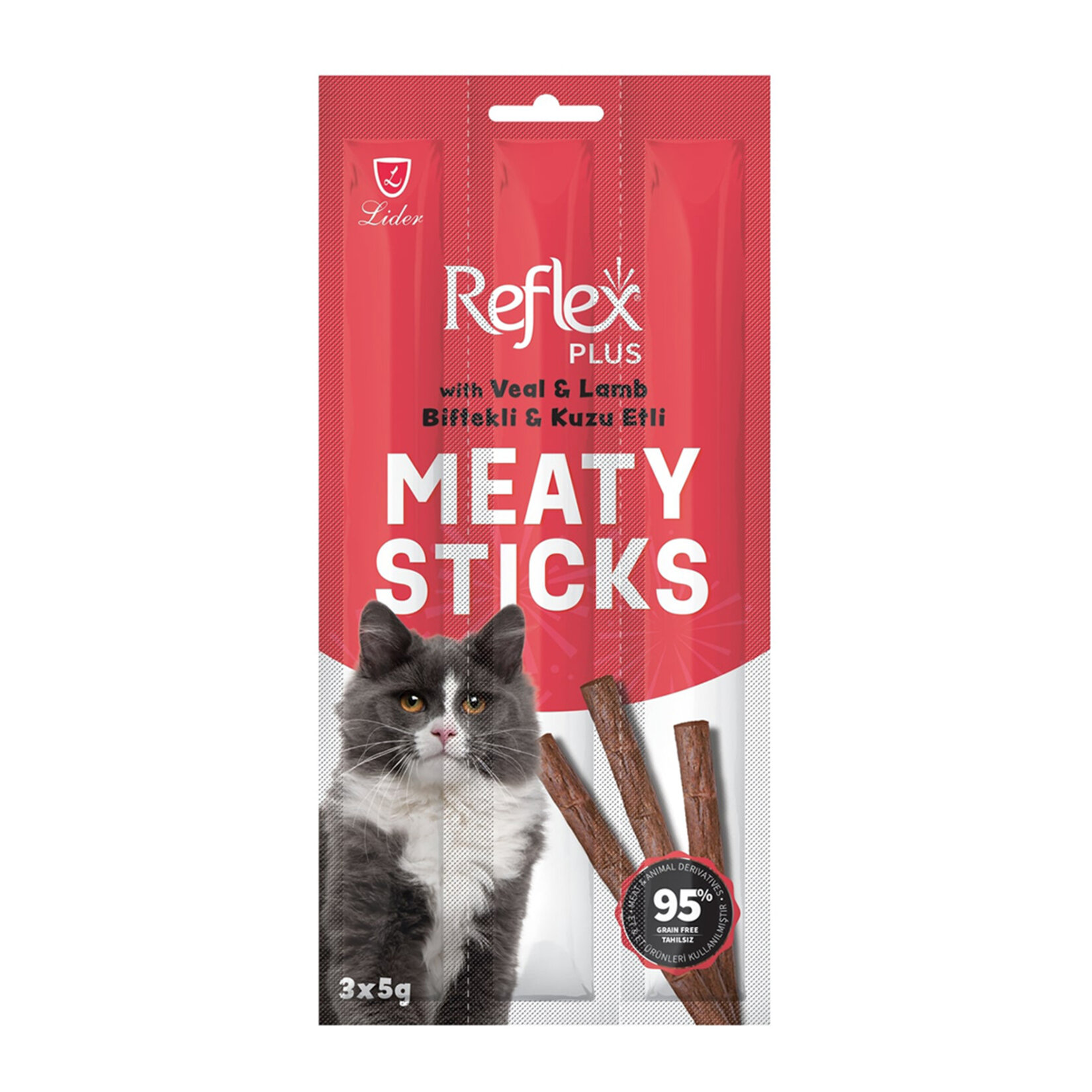 Reflex Meaty Stick Biftekli Kuzu Etli Kedi Ödülü 3 x 5 G