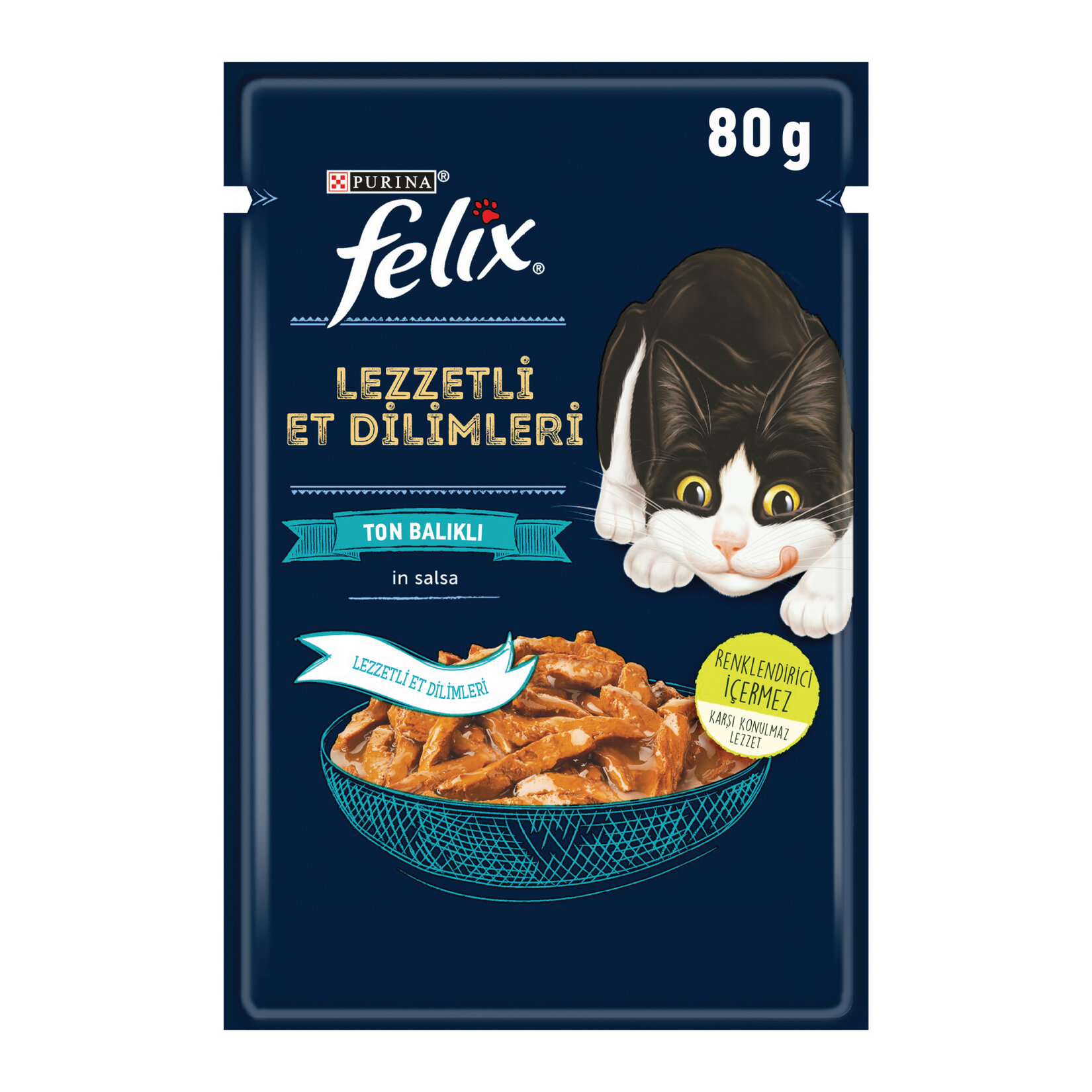 Felix Lezzetli Dilimler Yaş Mama Ton Balıklı 80 G - Görsel 3