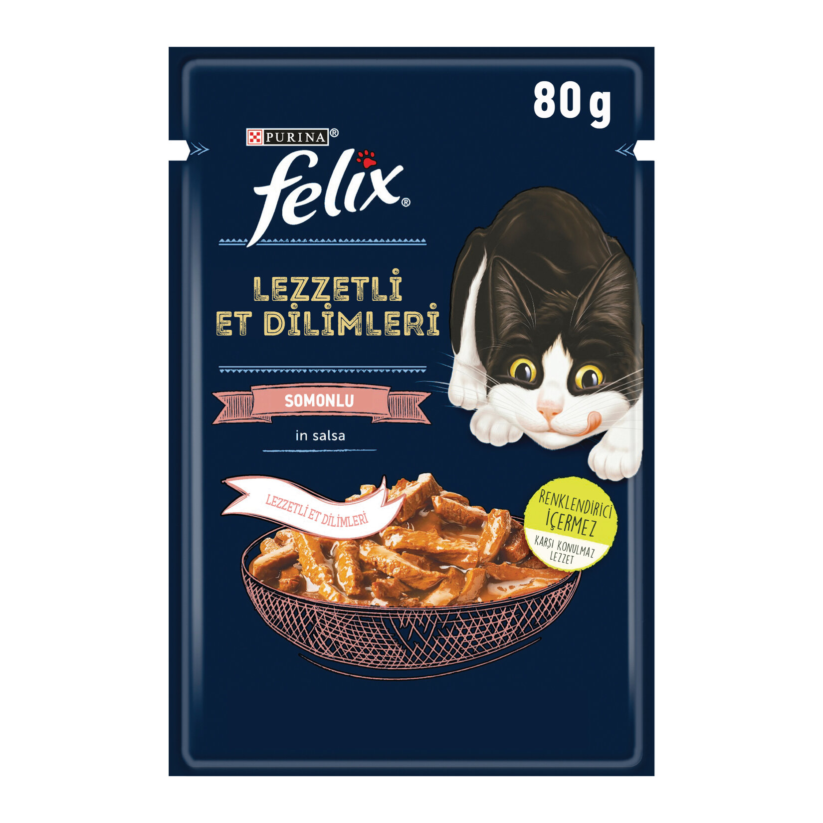 Felix Lezzetli Dilimler Yaş Mama Somonlu 80 G - Görsel 3