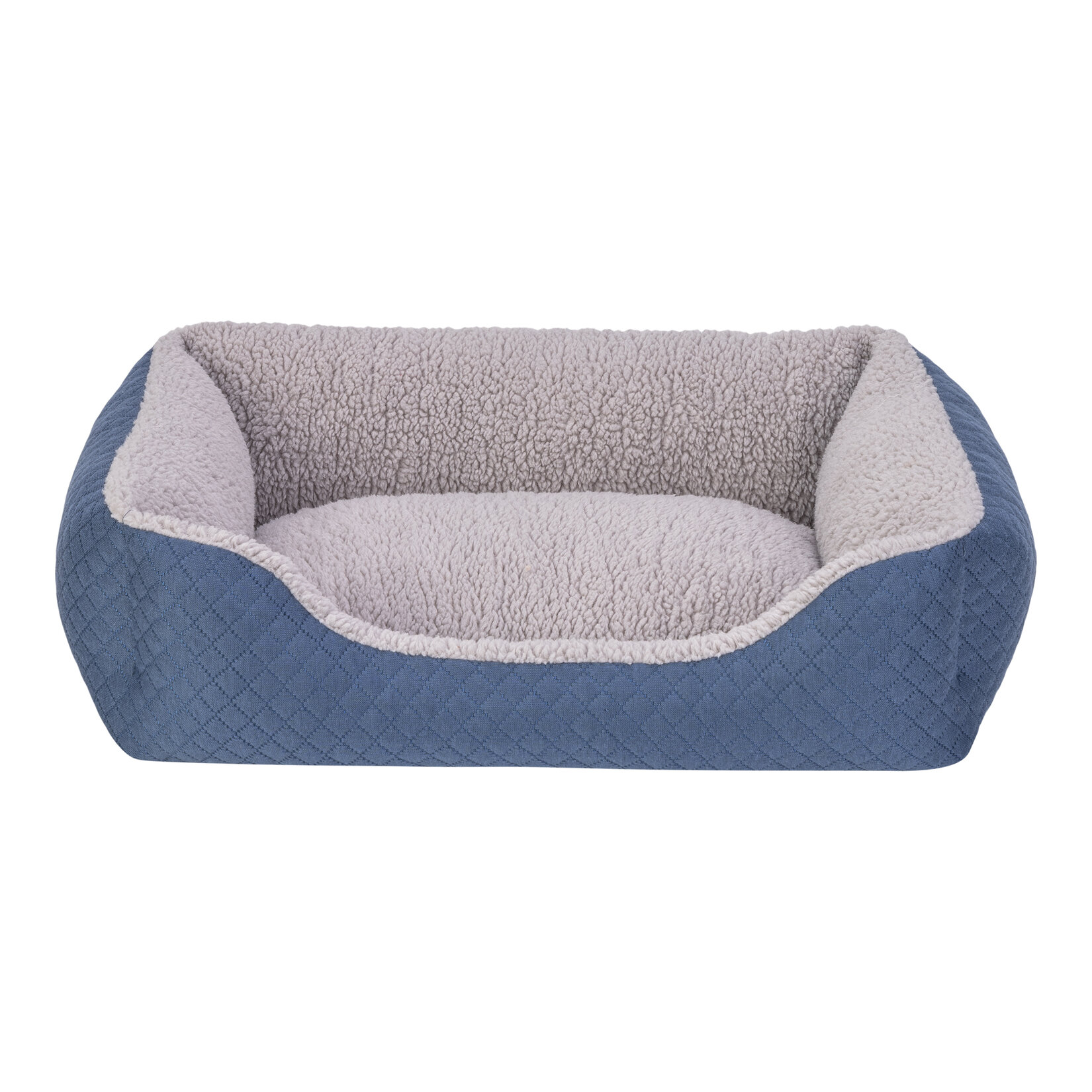 Pet Comfort Bravoduo Kedi - Köpek Yatak Mavi / Gri Peluş S - Görsel 1
