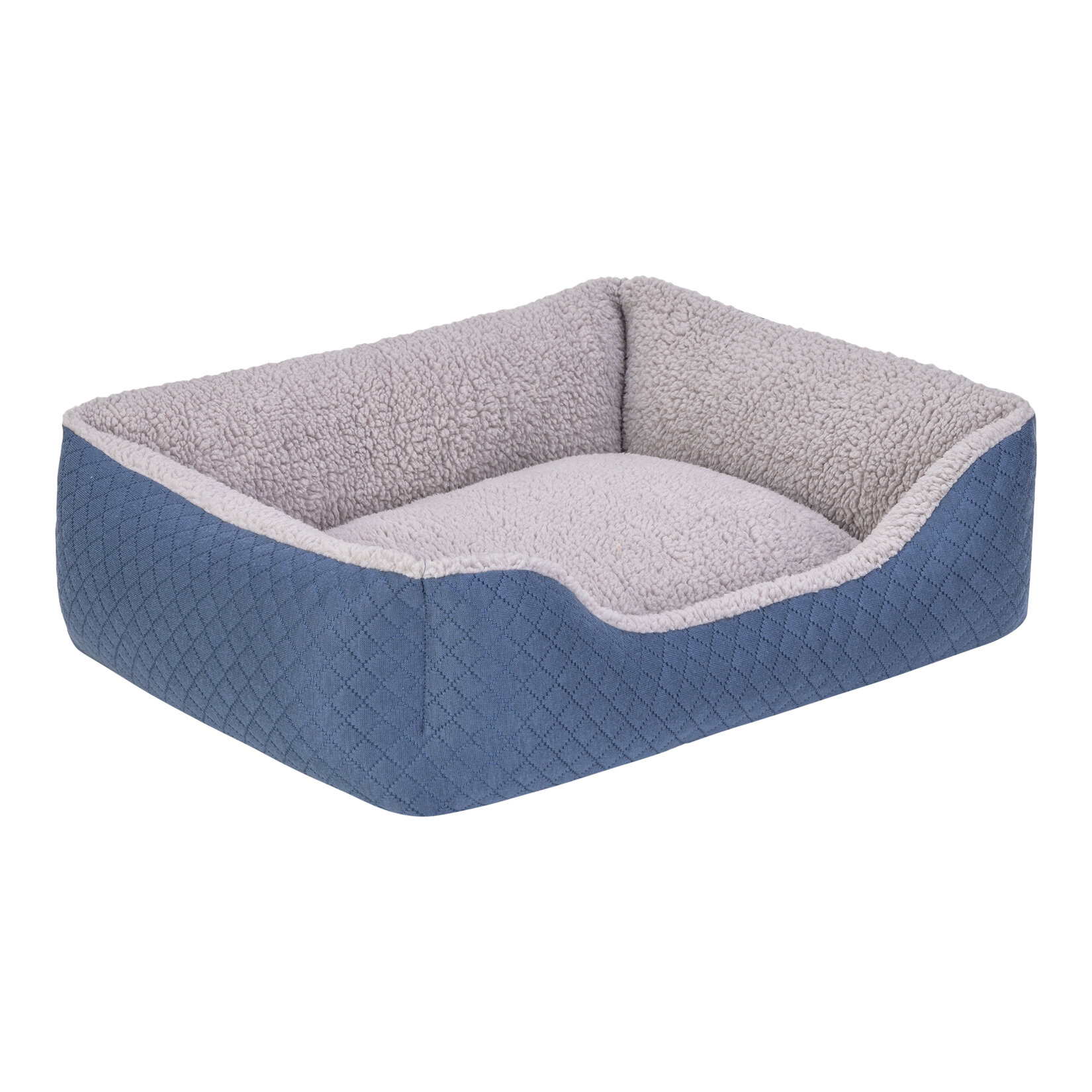 Pet Comfort Bravoduo Kedi - Köpek Yatak Mavi / Gri Peluş S - Görsel 2