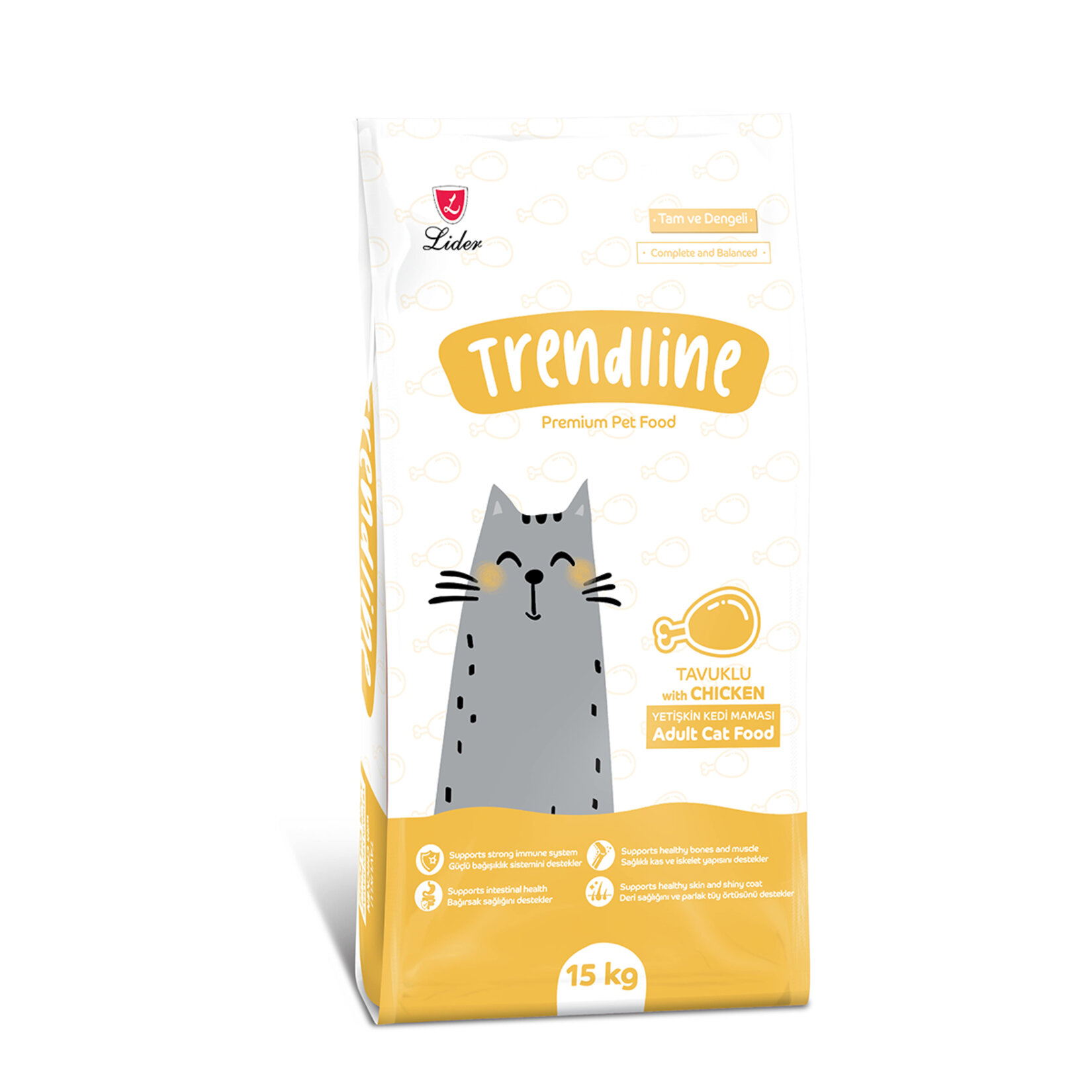 Trendline Tavuklu Yetişkin Kedi Maması 15 Kg