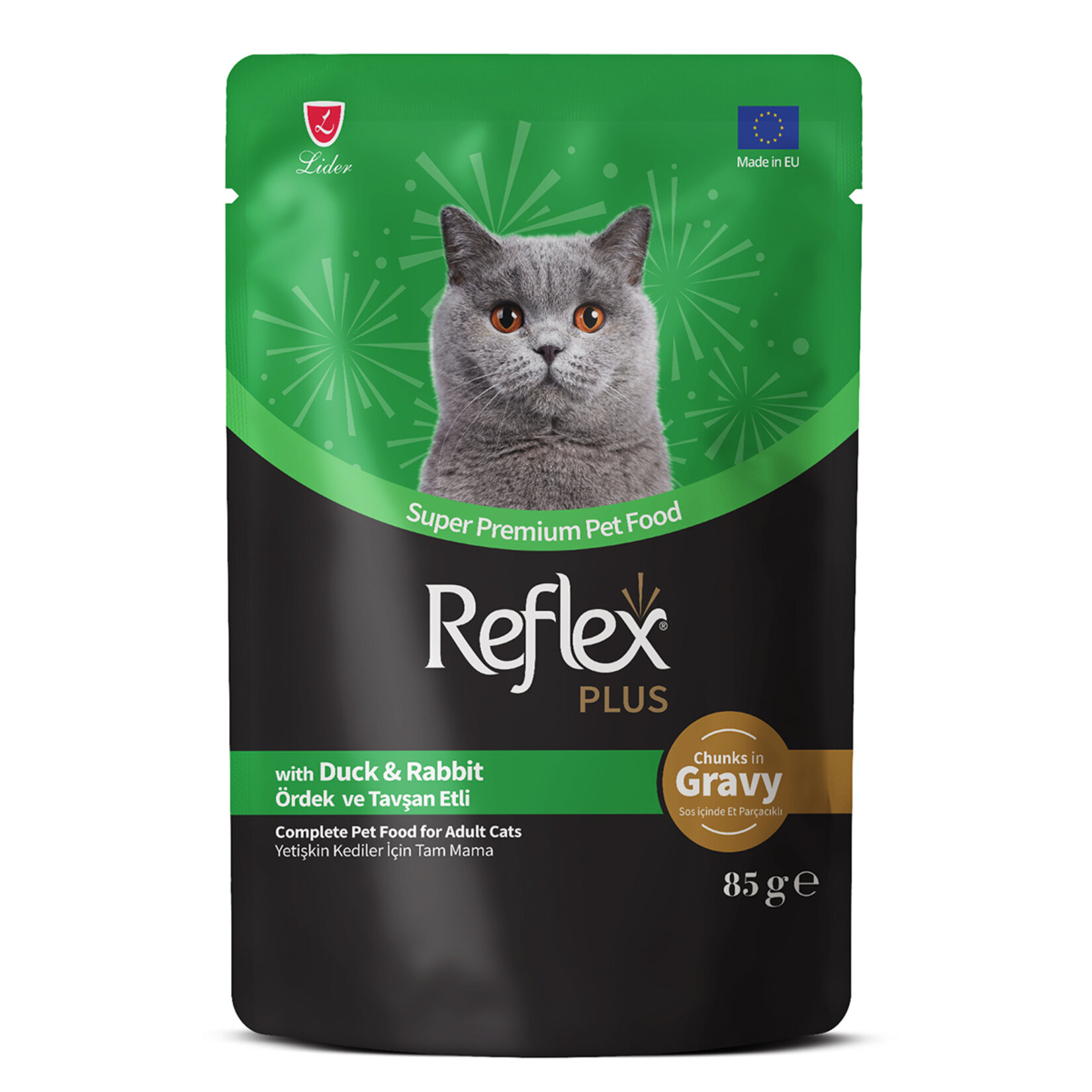 Reflex Plus Jöle İçi Ördek & Tavşan Kedi Mama 85 G - Görsel 1