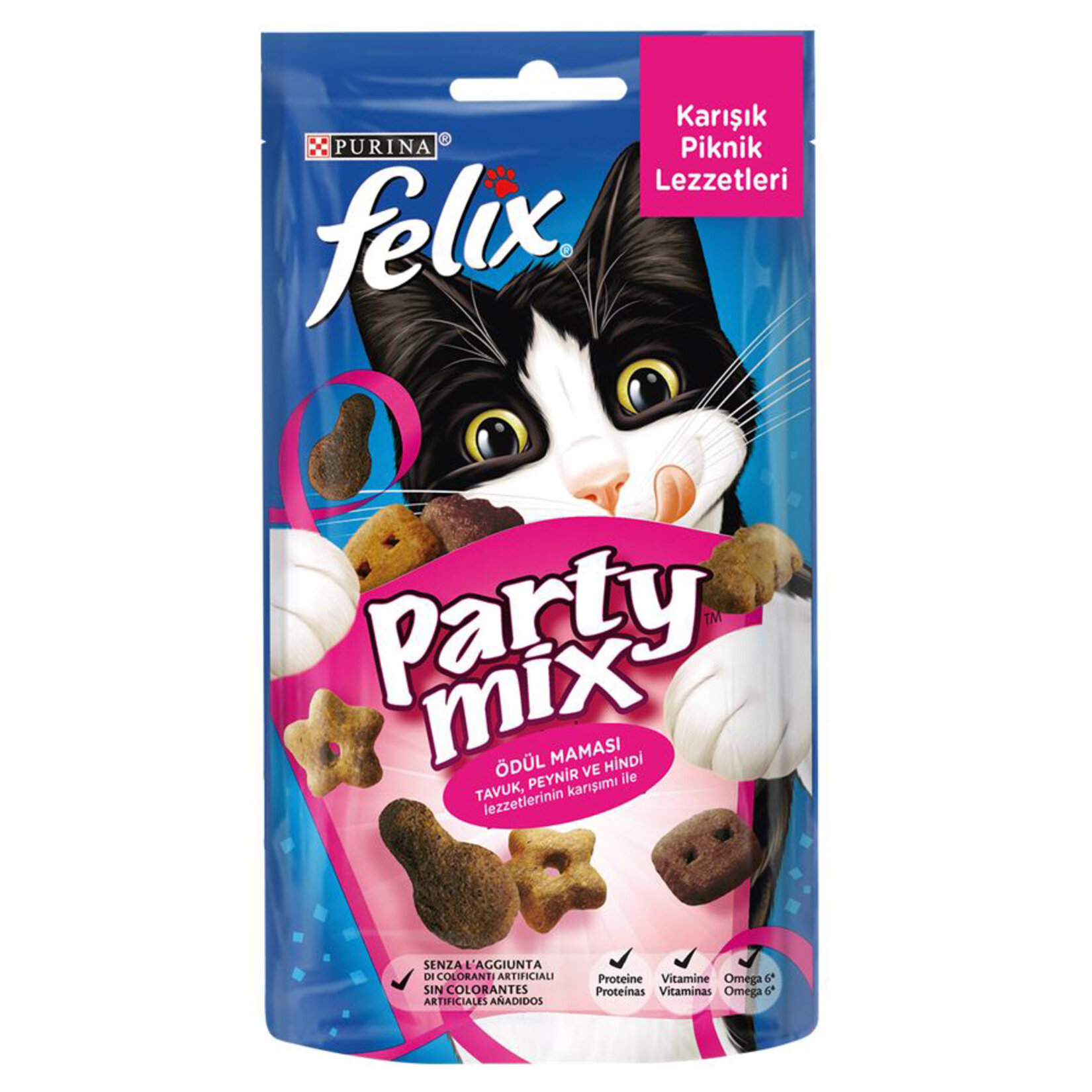 Felix Party Mix Piknik Lezzetleri Ödül Maması 60G Migros