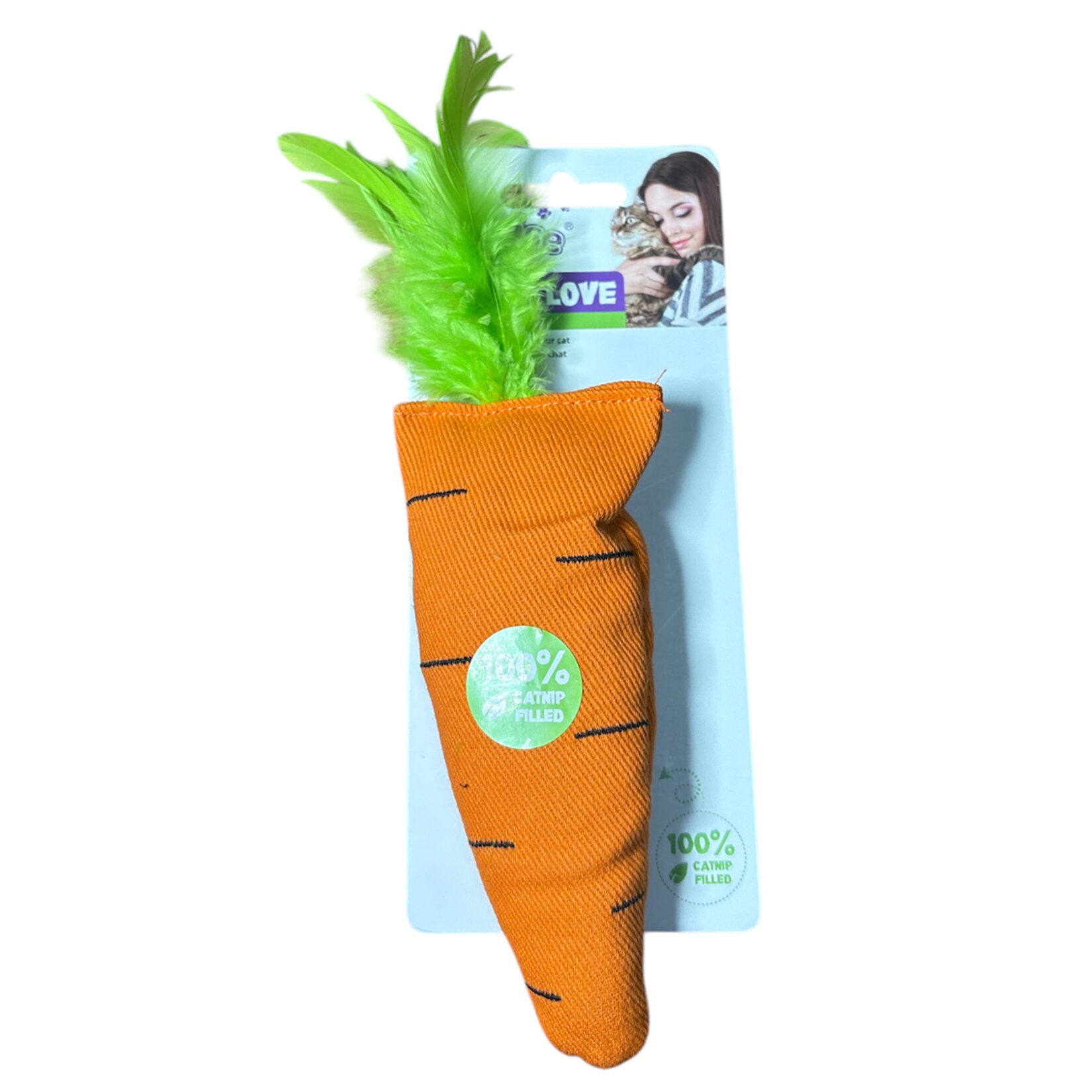 Pawise Kedi Oyuncağı Kedi Otlu Peluş Havuç