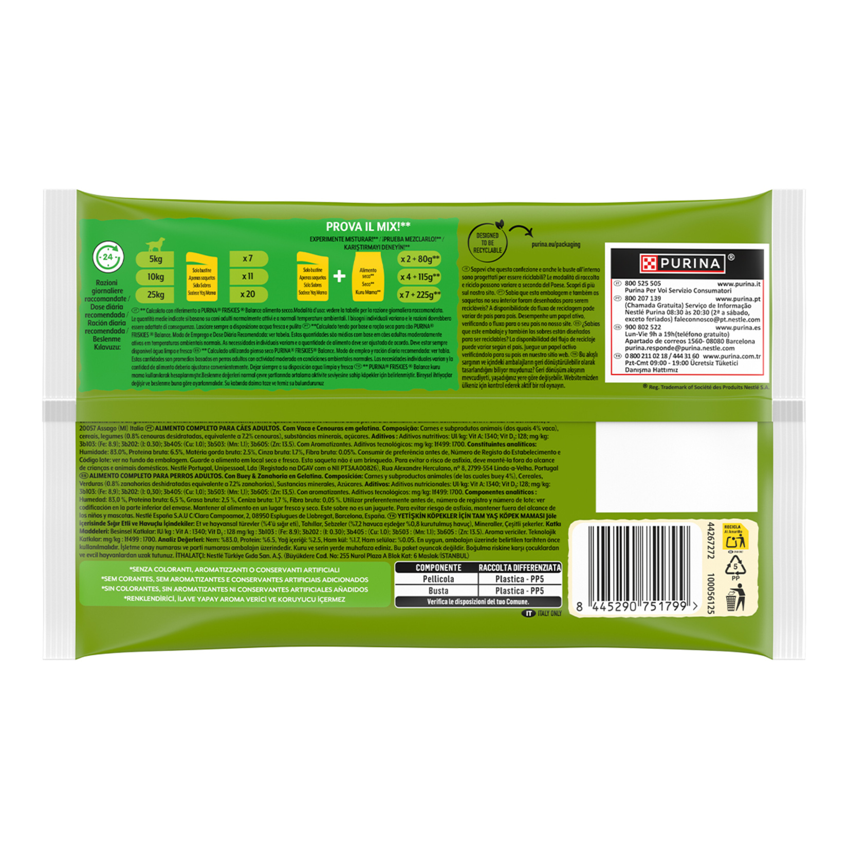 Friskies Biftekli & Havuçlu Köpek Yaş Mama 4 x 85 G - Görsel 2