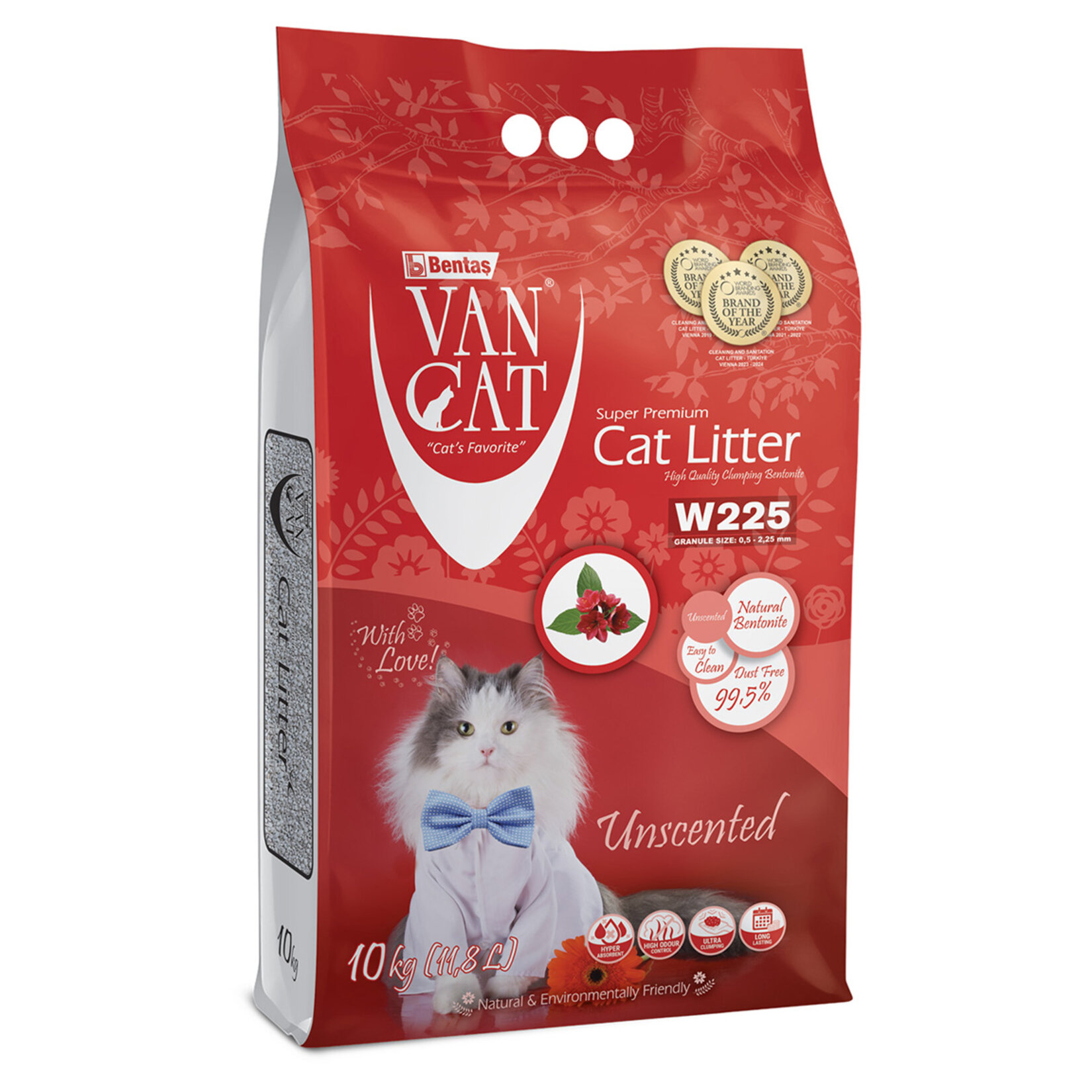 Vancat Kokusuz Beyaz Bentonit Kedi Kumu 10 Kg