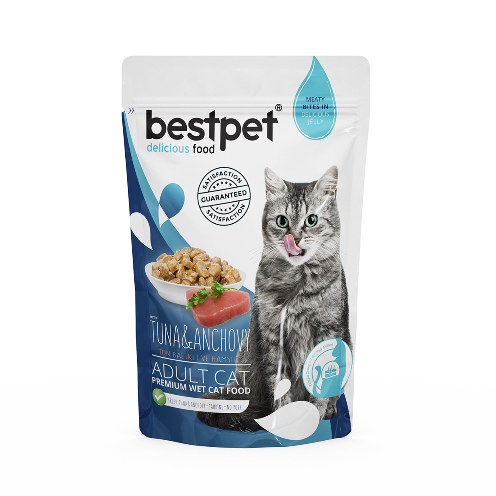 Bestpet Ton Balıklı&Hamsili Yetişkin Kedi Pouch 85 G