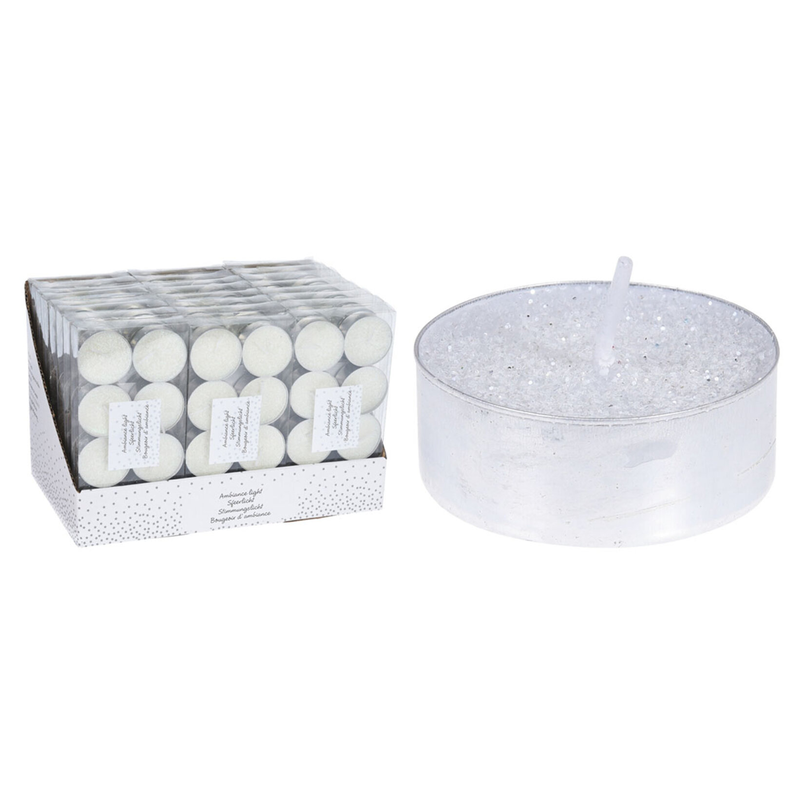 Koopman Beyaz Simli 8'li Tealight Mum