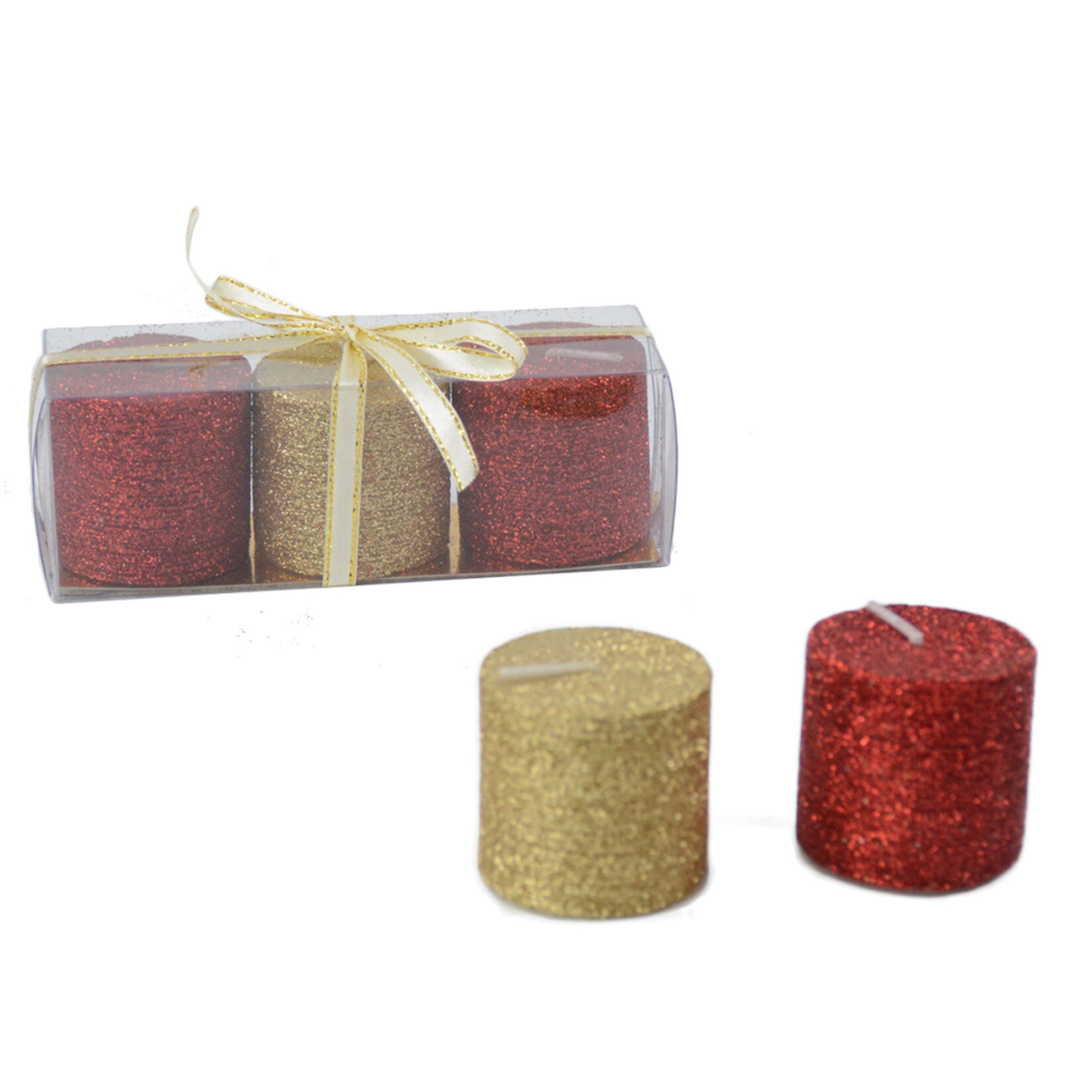 Touch Me 3'lü Simli Baton Mum 3,8x3,8 Cm