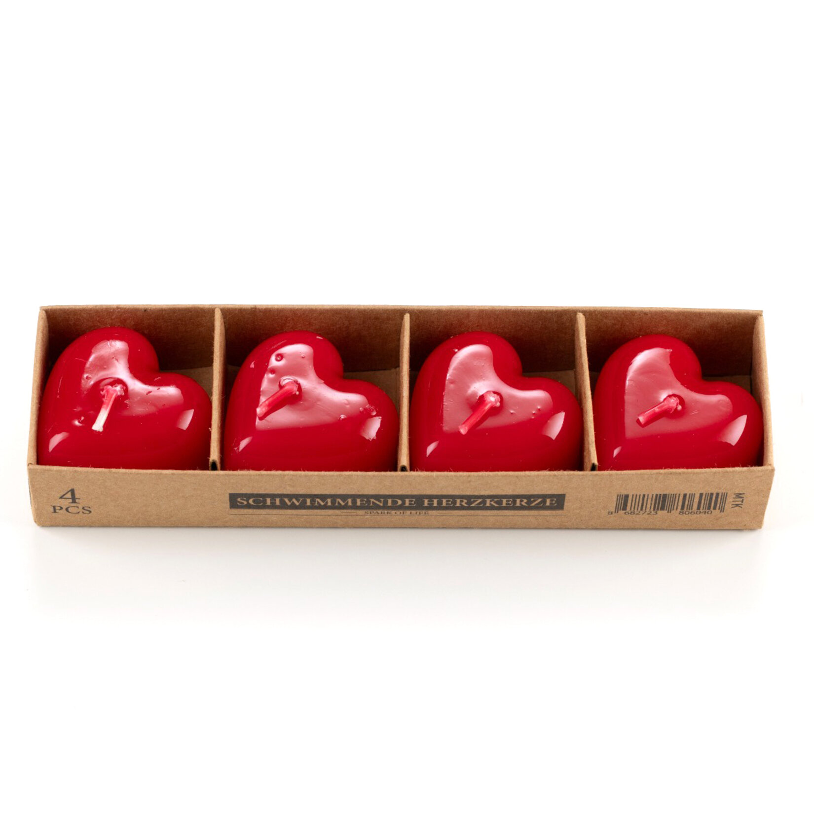 Mumsan Lovely Heart 4'lü Yüzen Mum