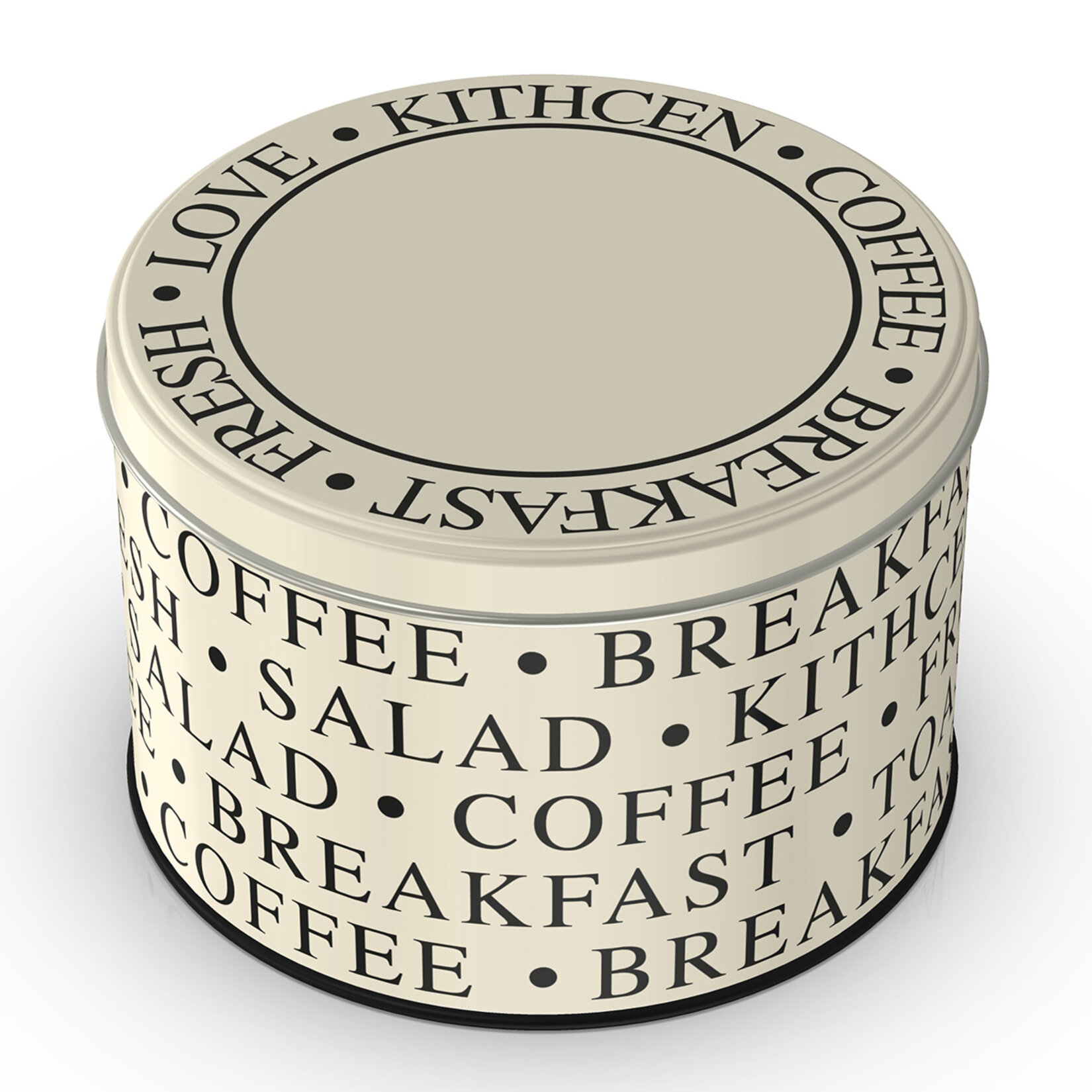 Sarkap Yuvarlak Metal Saklama Kabı 19 x 12 Cm