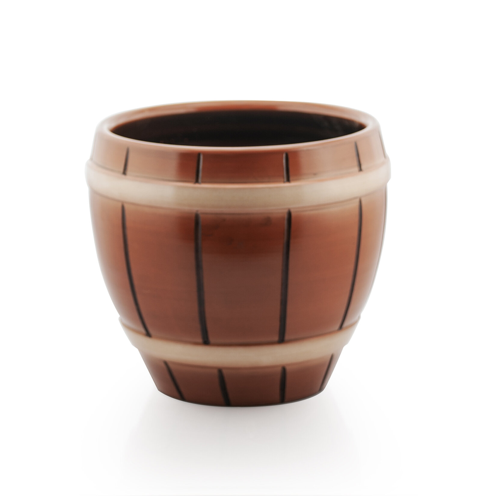 Viapot Fıçı Ahşap Görünümlü Saksı 2.75 L 24x23 Cm