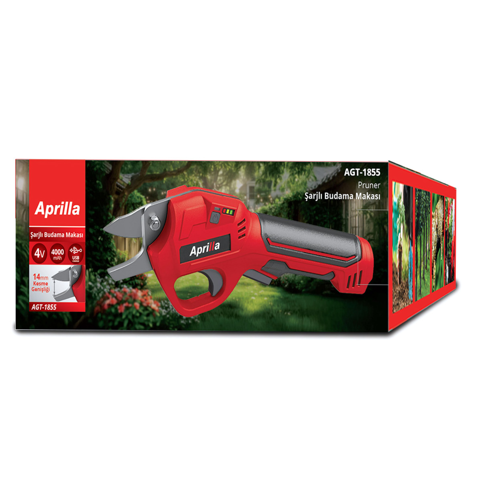 Aprilla AGT-1855 Şarjlı Budama Makası - Görsel 2