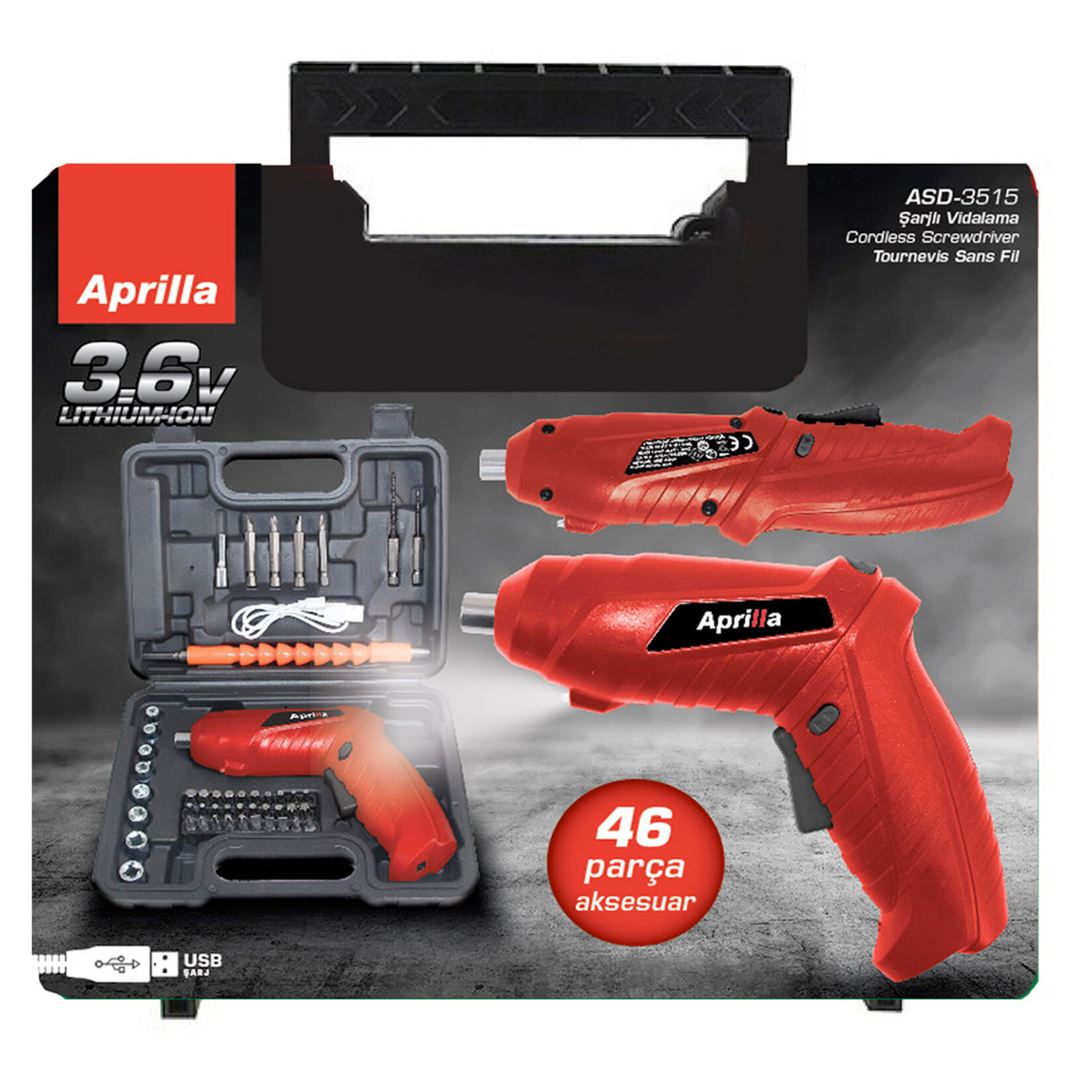 Aprilla ASD-3515 Şarjlı Vidalama - Görsel 3