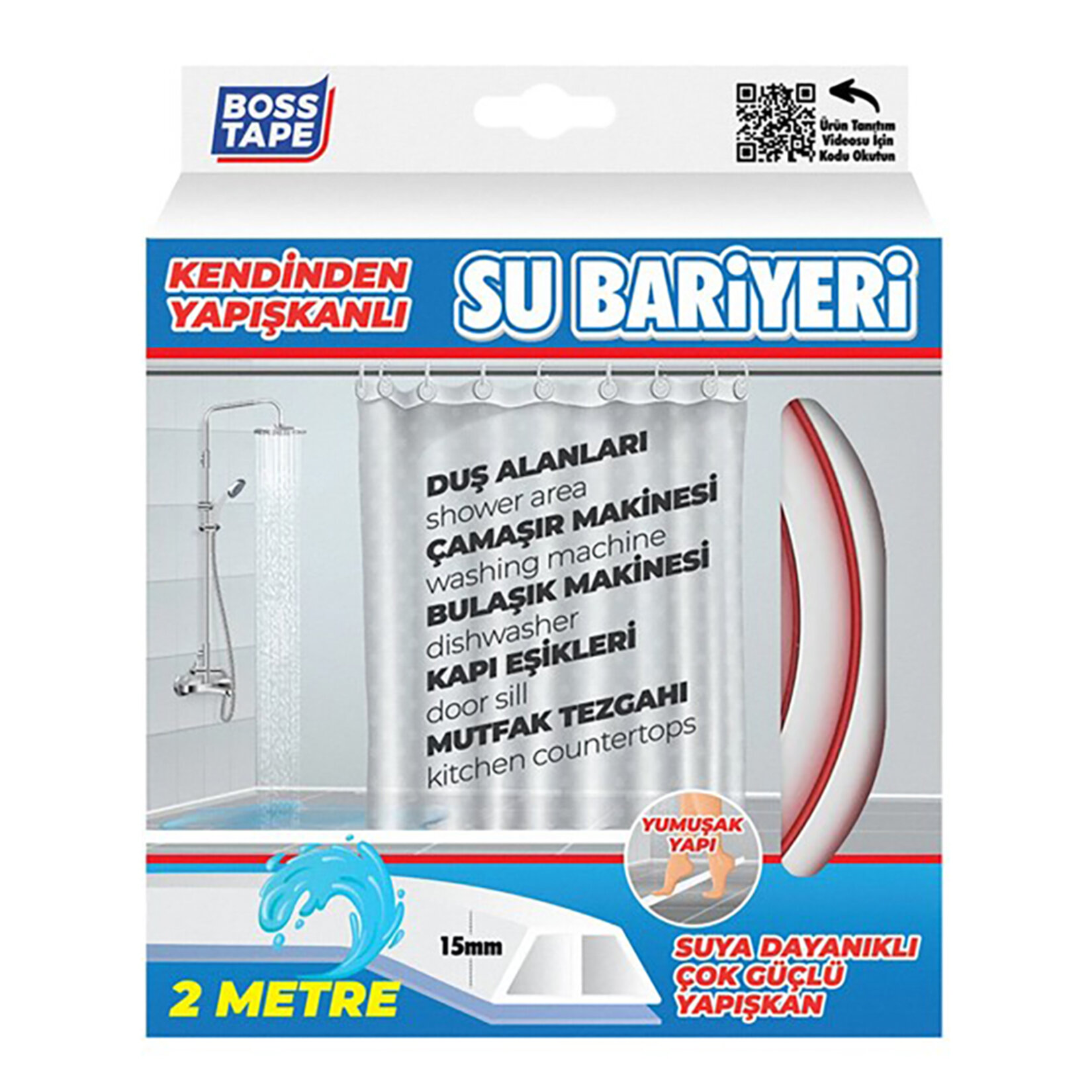 Boss Tape Su Bariyeri Beyaz 2 M - Görsel 1