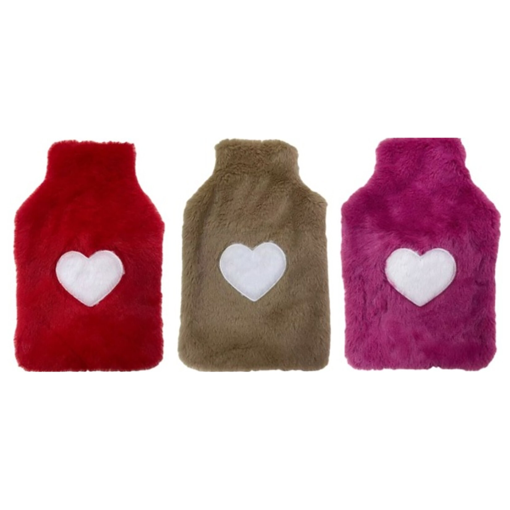 Sia Sıcak Su Torbası Kalpli Peluş 29x17cm 750Ml