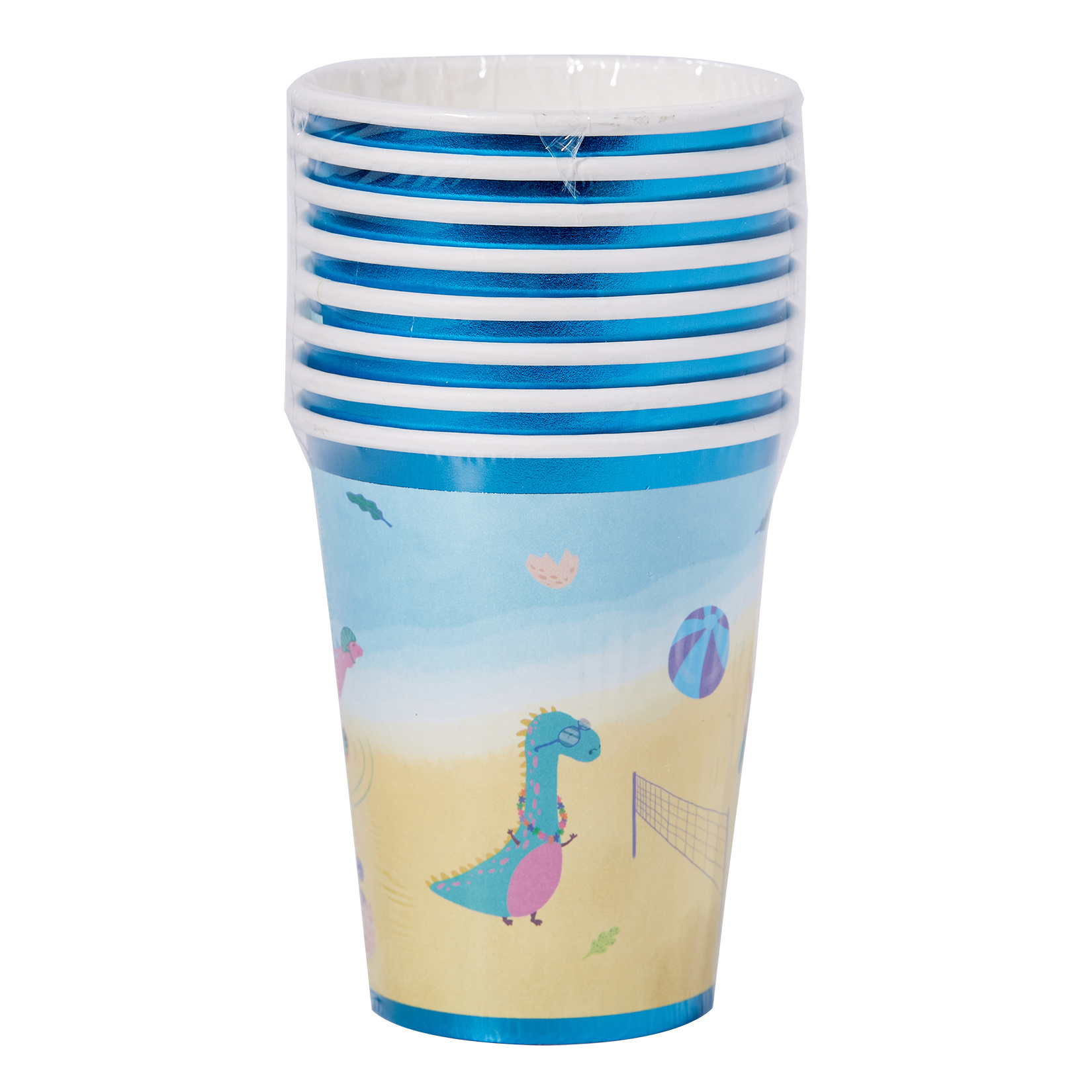 Balinmandalin Dinozor Yaldızlı Karton Tabak 8'li 