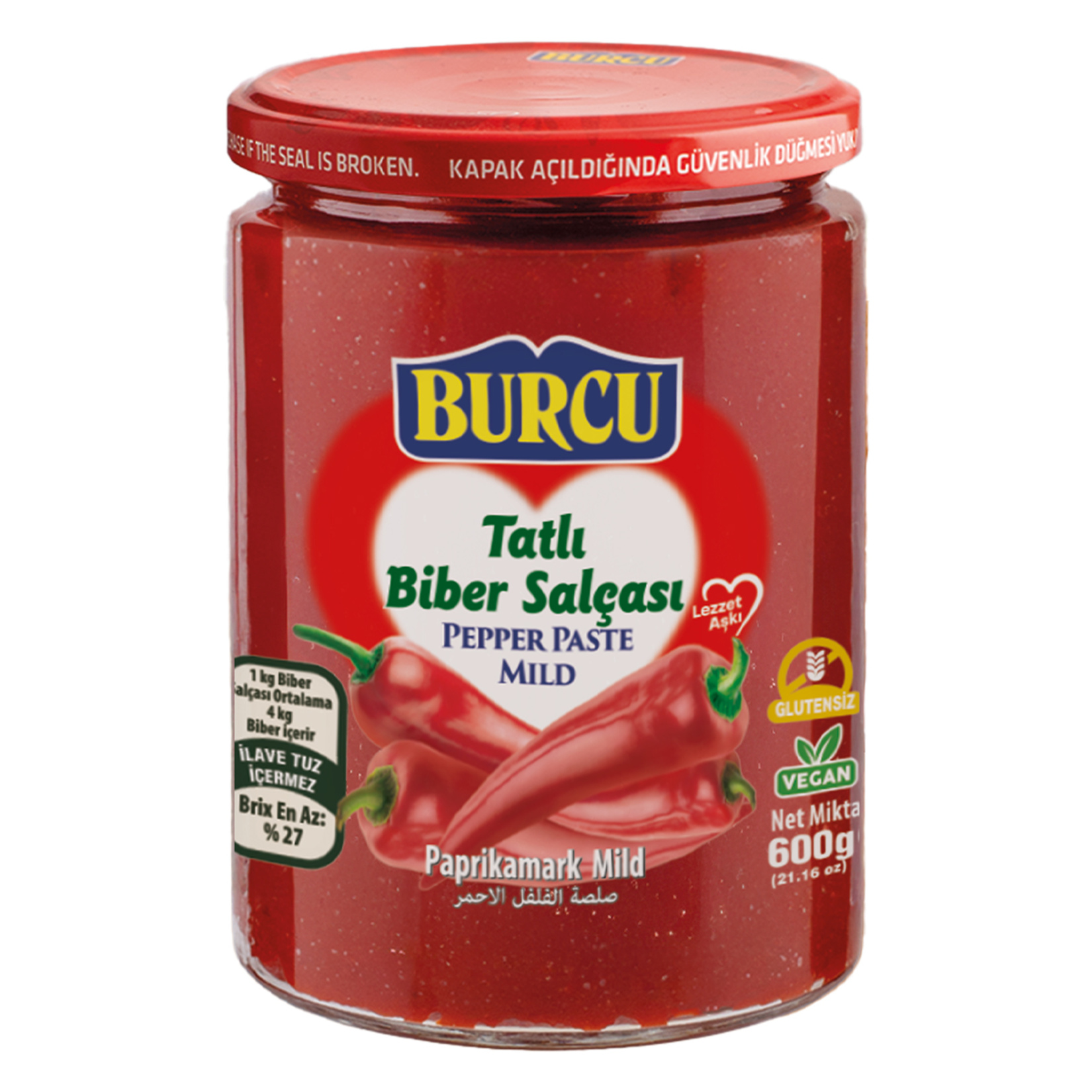Burcu Tatlı Biber Salçası 600 G