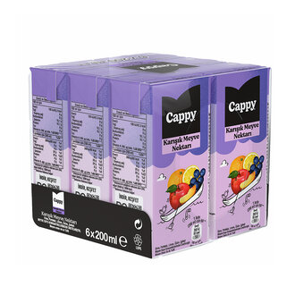 Cappy Karışık Meyve Nektarı Karton Kutu 6x200 ml