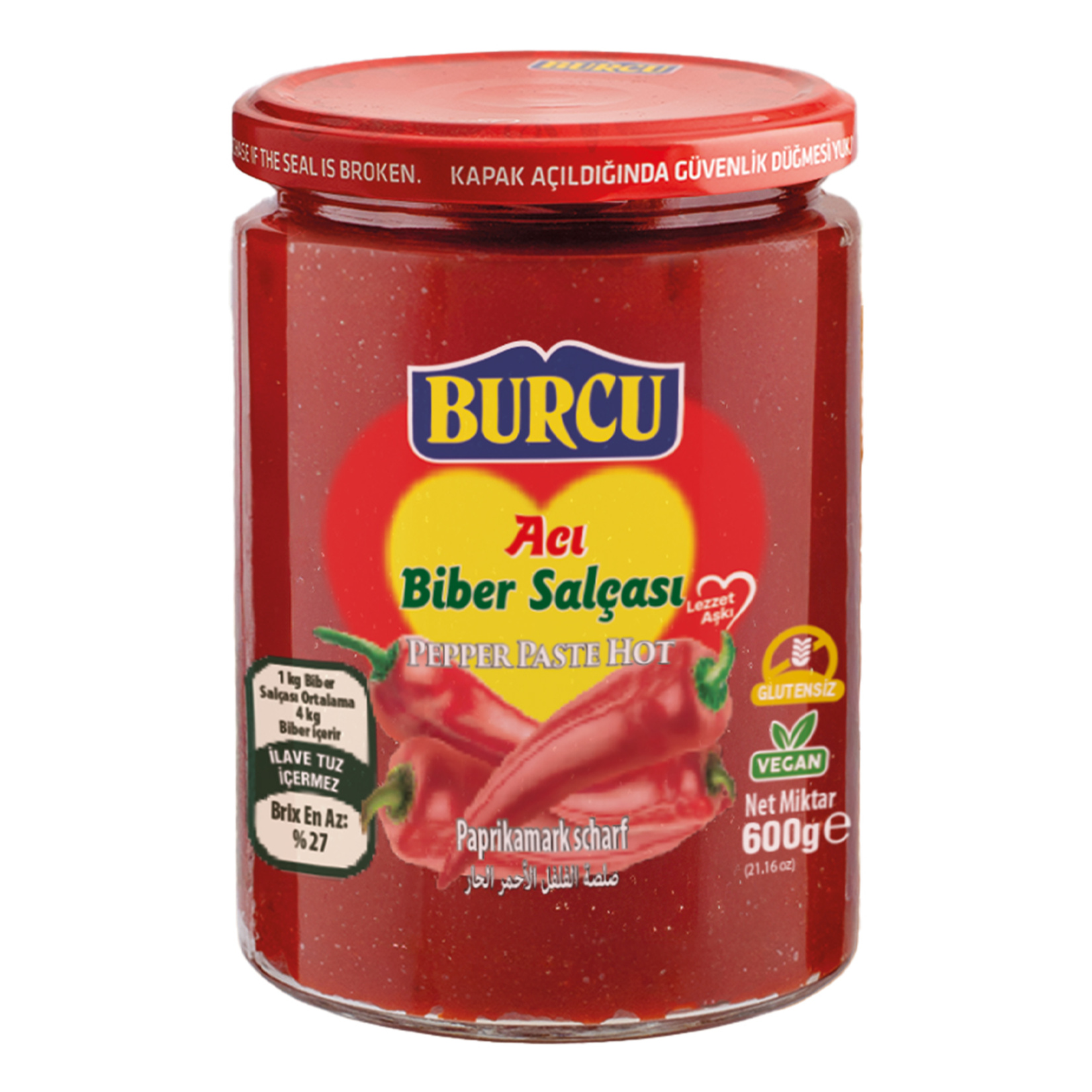 Burcu Acı Biber Salçası 600 G