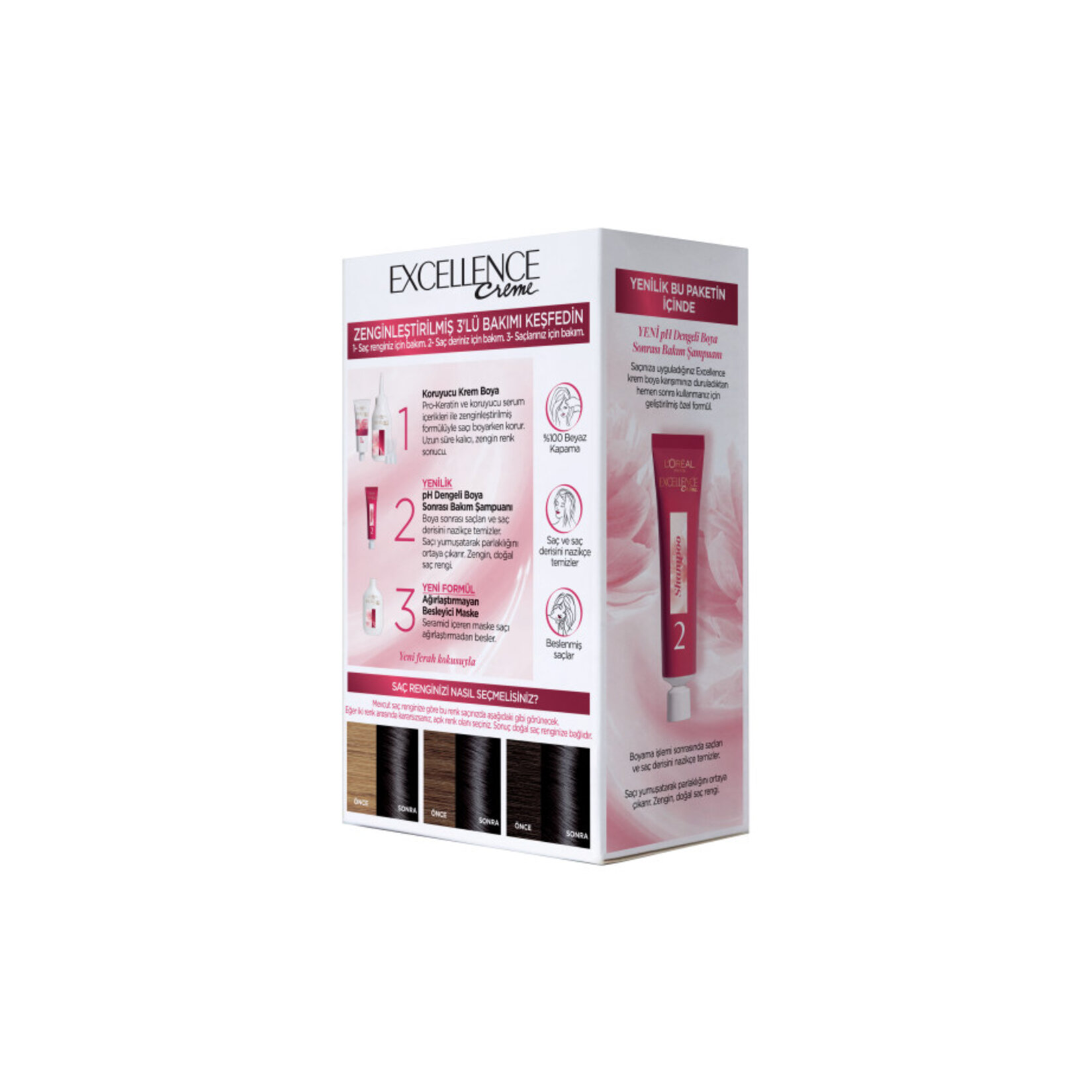 Excellence Creme Saç Boyası 1.01 Derin Siyah - Görsel 3
