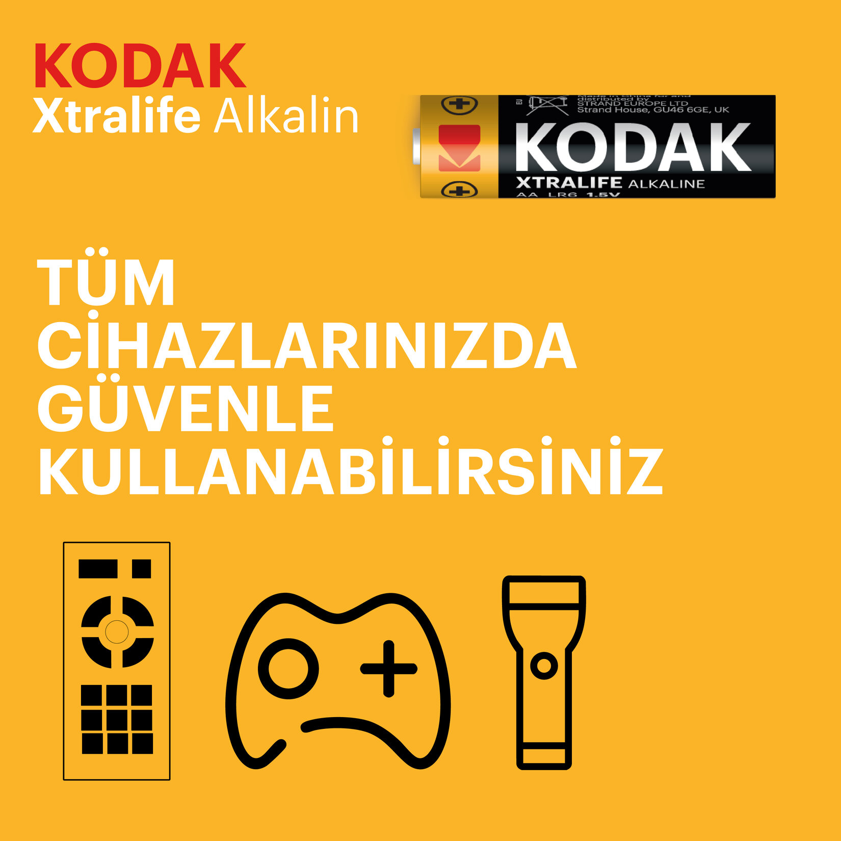 Kodak Xtralife Alkalin Kalem Pil Blister AA 4'lü - Görsel 5