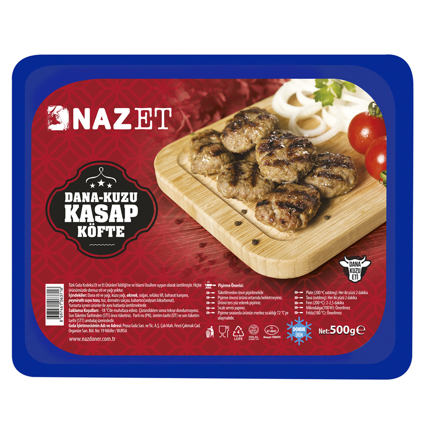 Naz Dana Kuzu Kasap Köfte 500 G