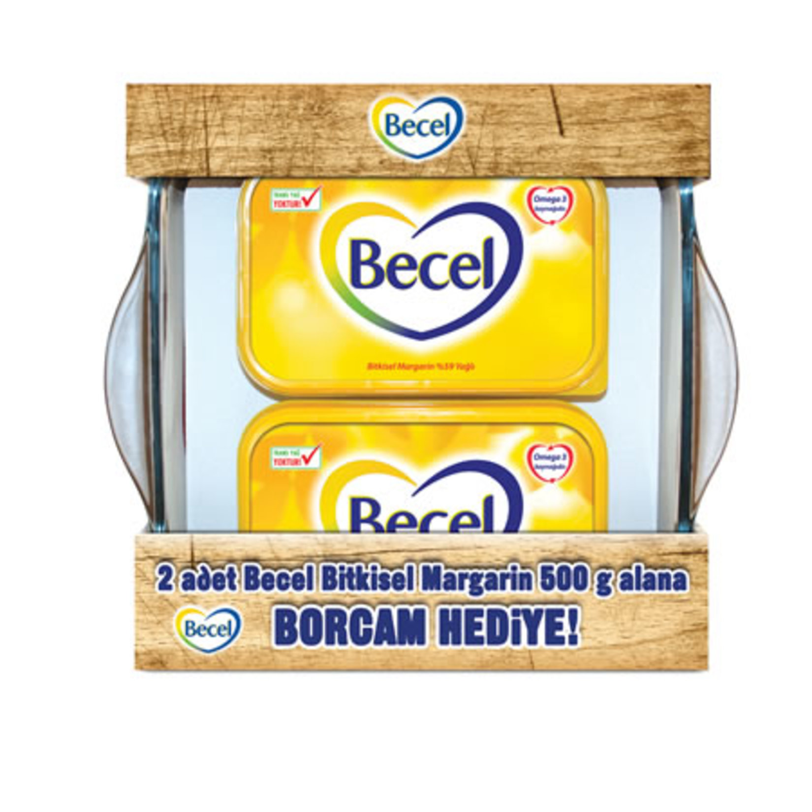 Becel Kase Margarin 2X500 Gr (Borcam Hediyeli Paket)