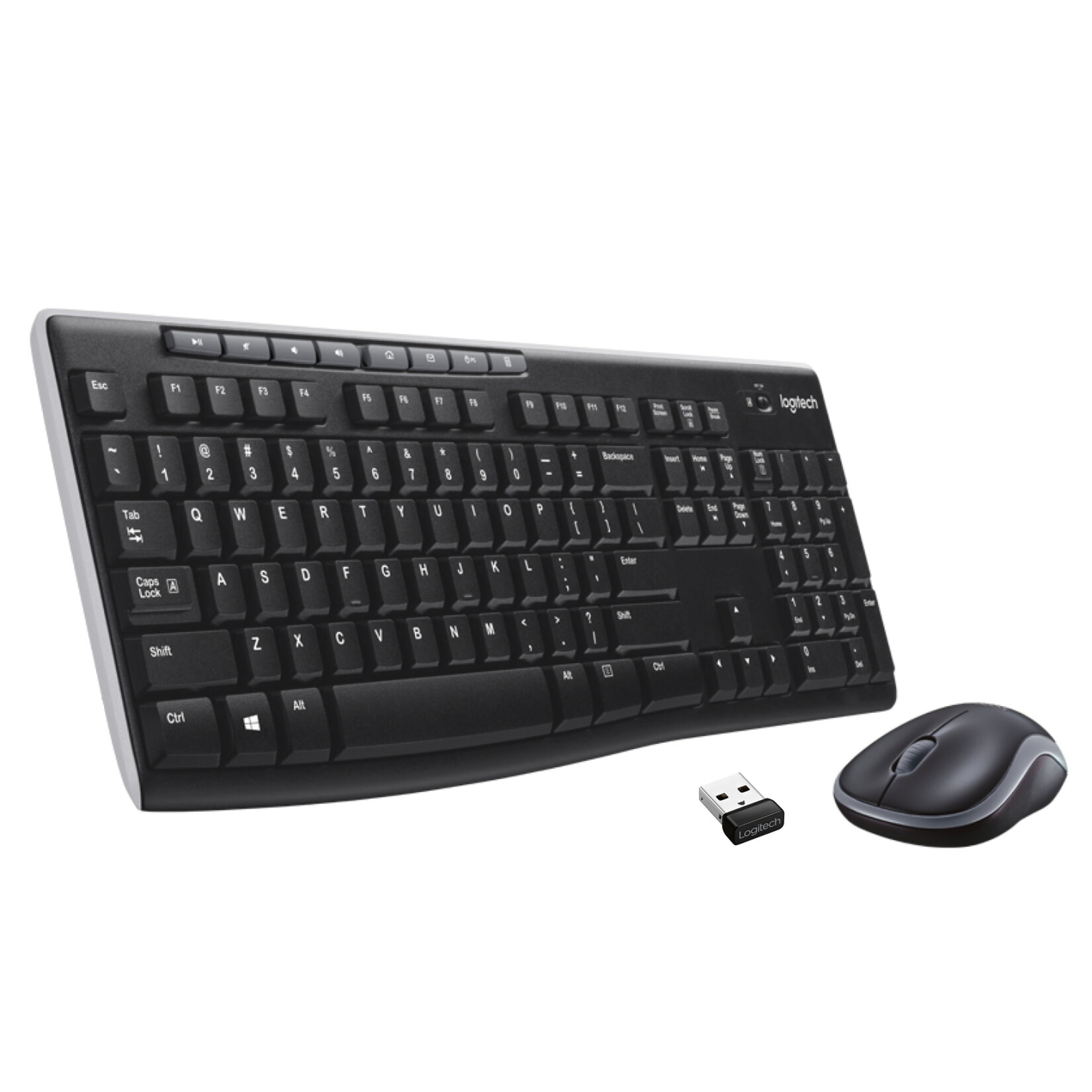 Logitech MK270 Kablosuz Klavye & Mouse Seti-Siyah - Görsel 1
