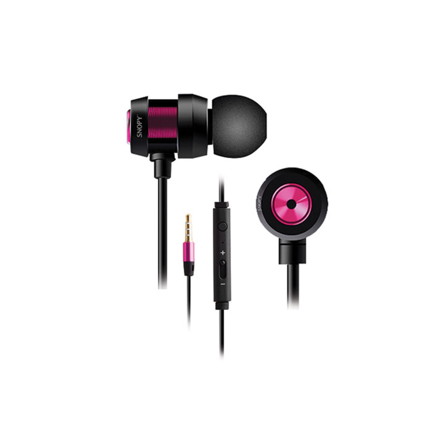 Snopy Mobil Kulak İçi Siyah / Mor Mic Kulaklık Sn-j01