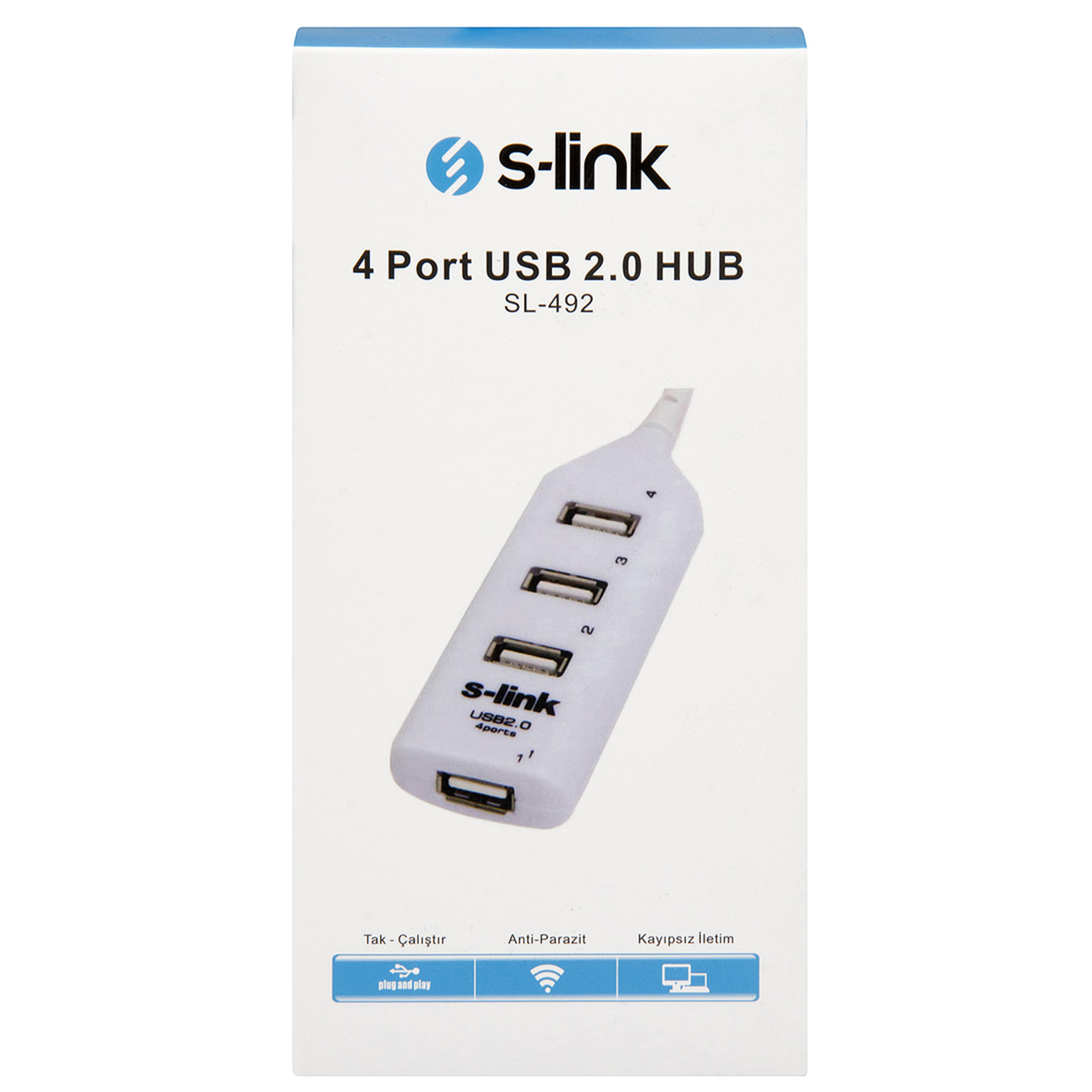 S-link Sl-492 4 Port Usb 2.0 Usb Hub