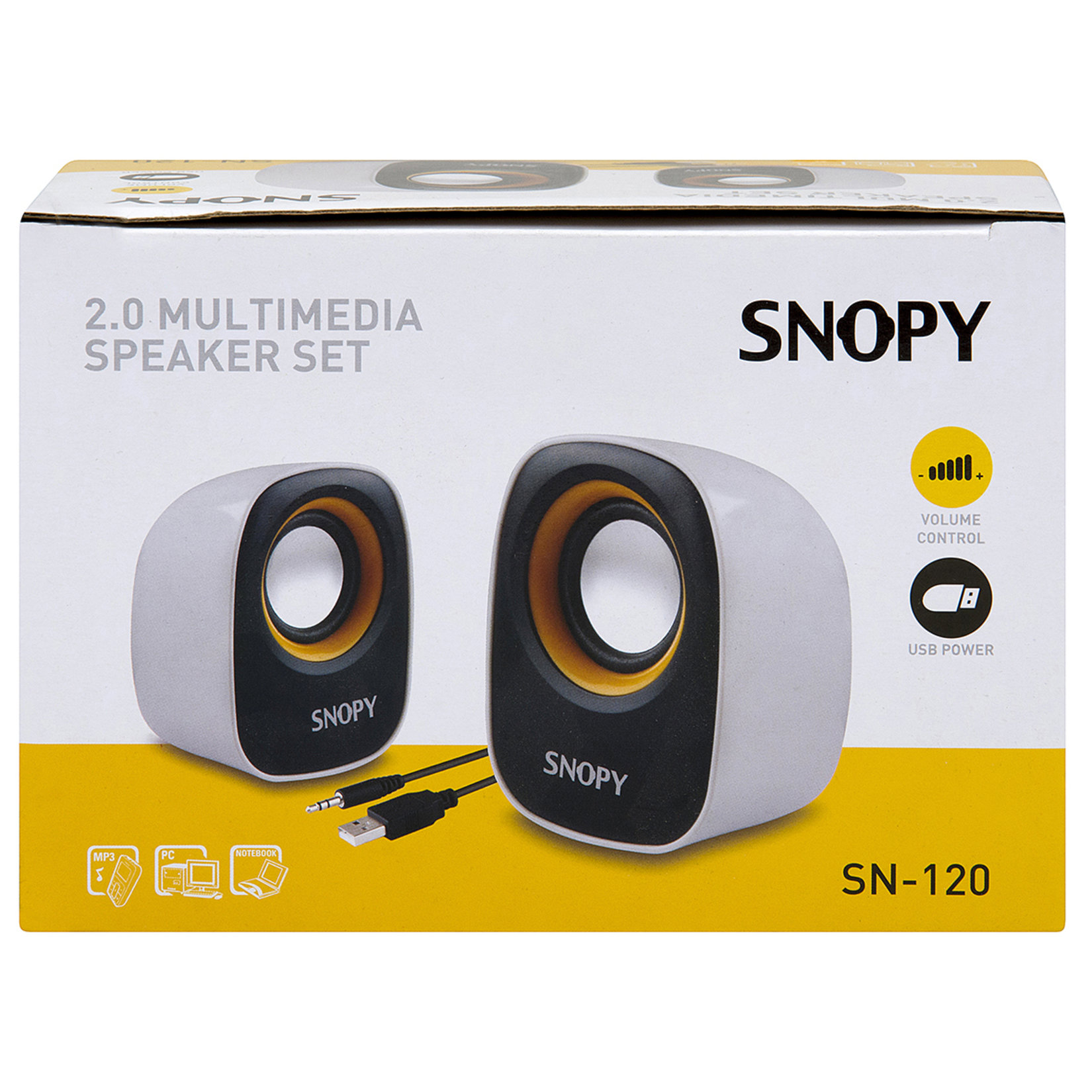 Snopy Siyah Usb Speaker Sn-120/122 2.0