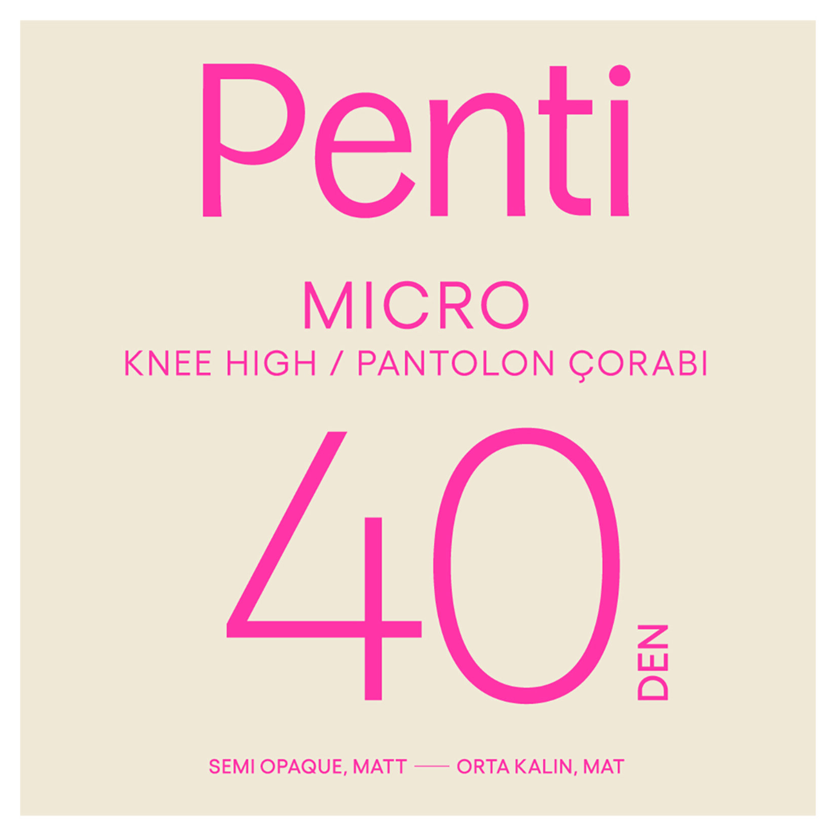Penti Mikro 40 Den Pantolon Çorabı 500 STD