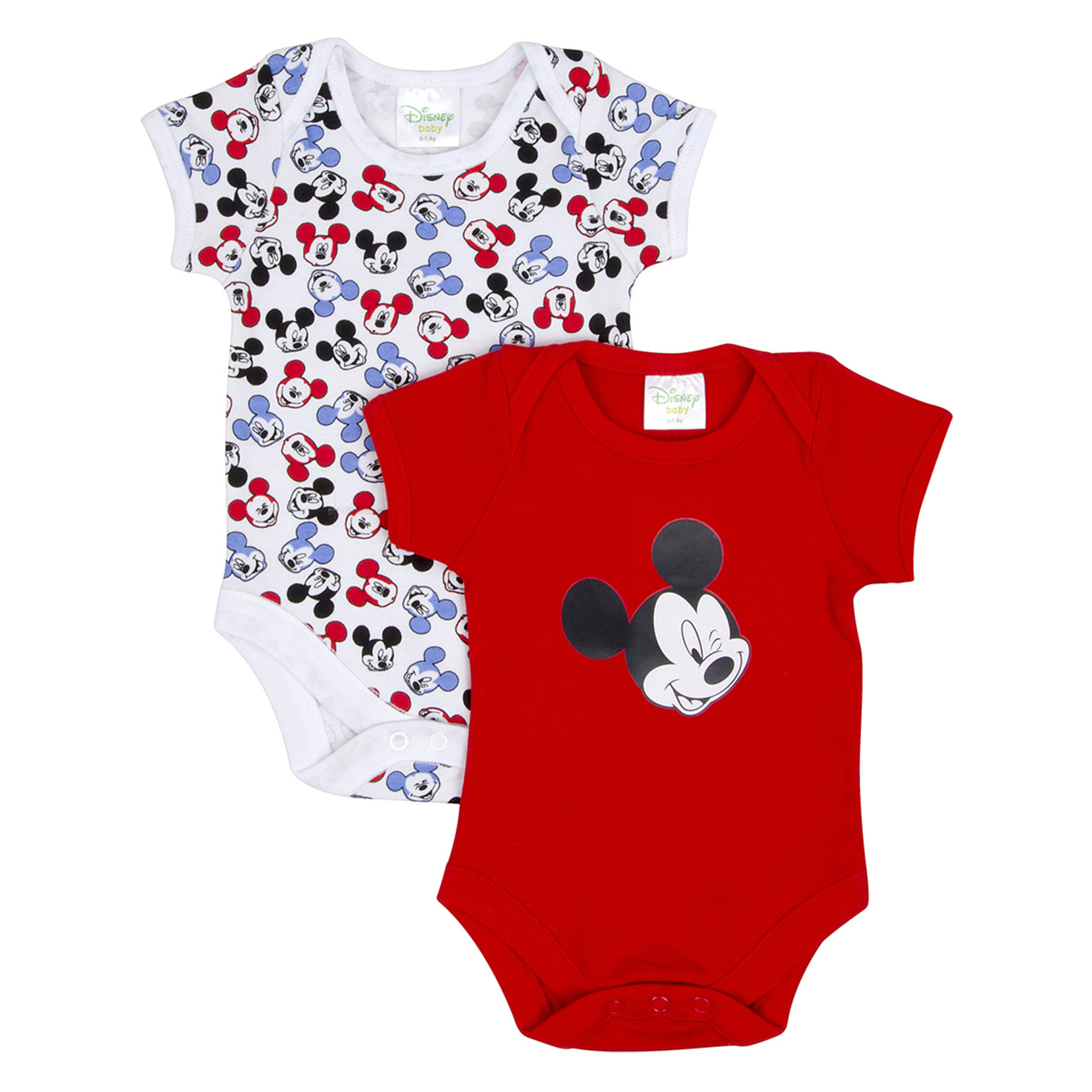Bebek Mickey Çoklu Body Kırmızı Beyaz