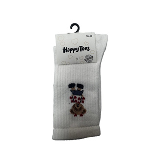 Happy Toes Ayıcık Desenli Kadın Çorap 36/40