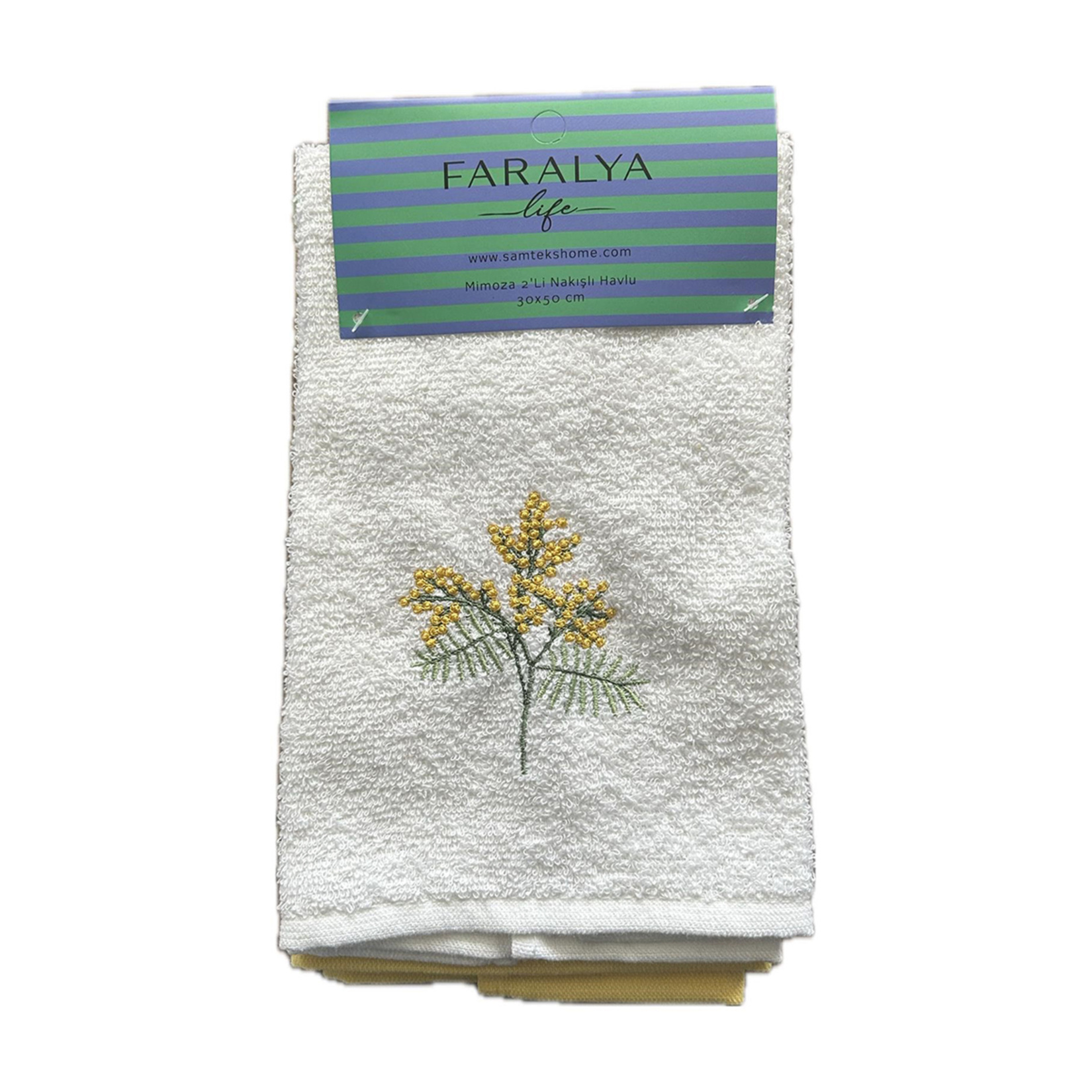 Samteks Faralya Mimoza 2'li Havlu 30 x 50 Cm