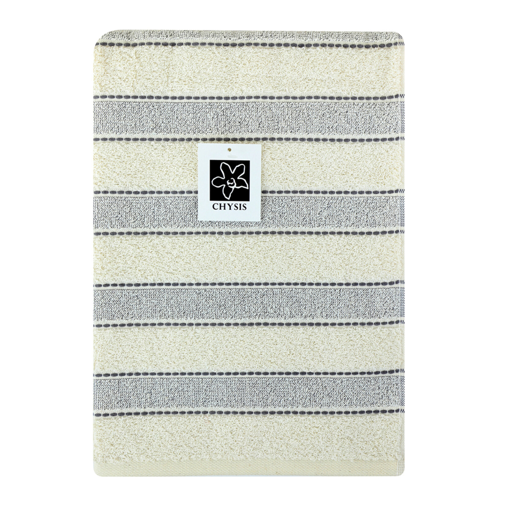 Chysis Çizgili Gri Havlu 50 x 70 Cm