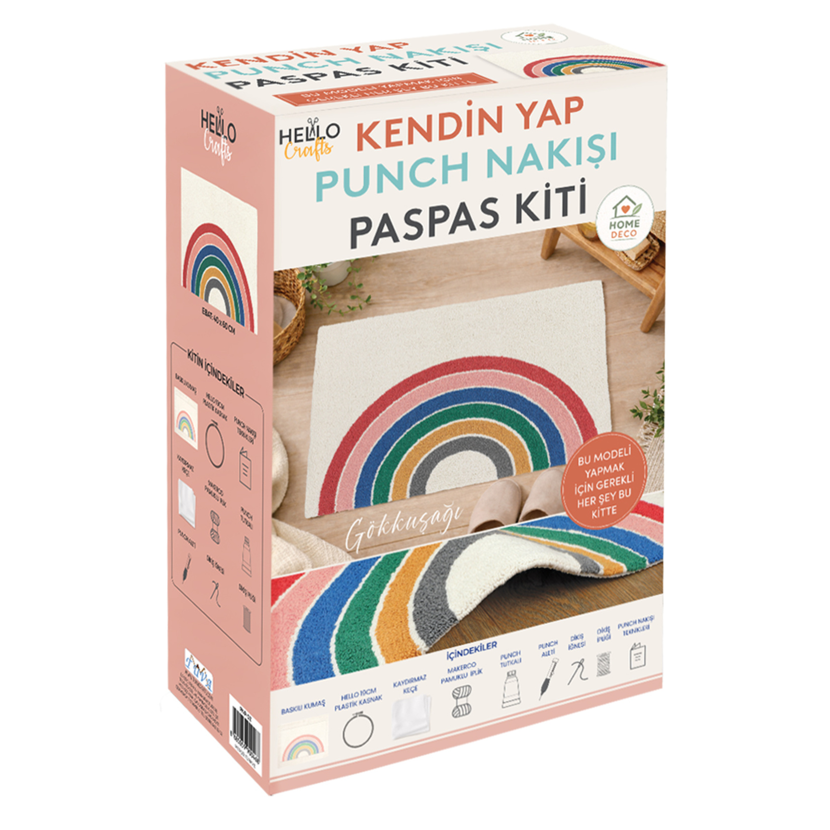 Hello Crafts Punch Banyo Paspası Kiti - Görsel 1