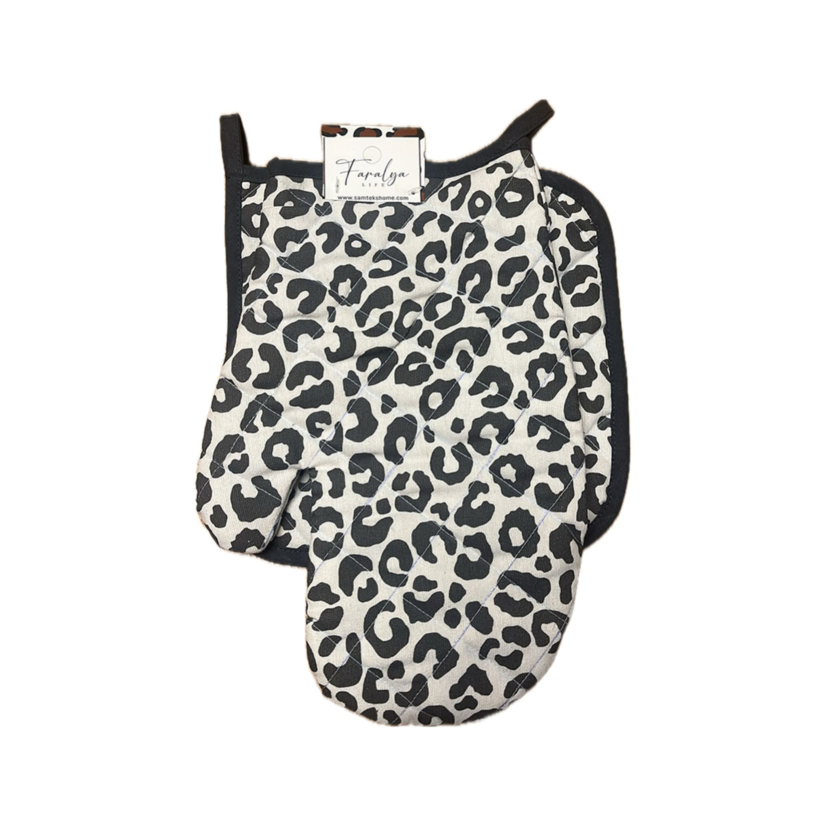Faralya Leopar Desenli Eldiven Tutaç Set