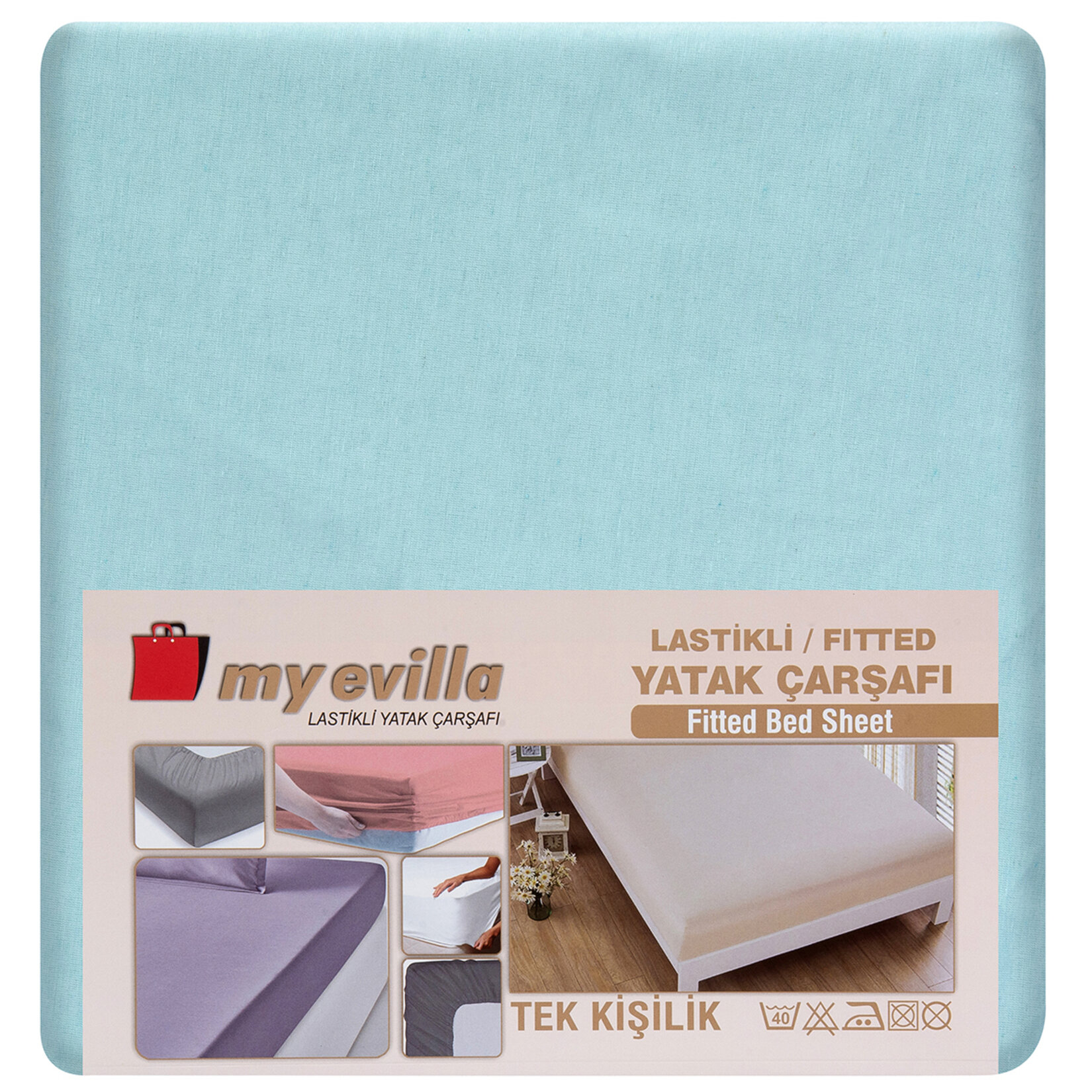 My Evilla Dokuma Lastikli Tekli Çarşaf 90 x 190 + 25 Cm - Görsel 2