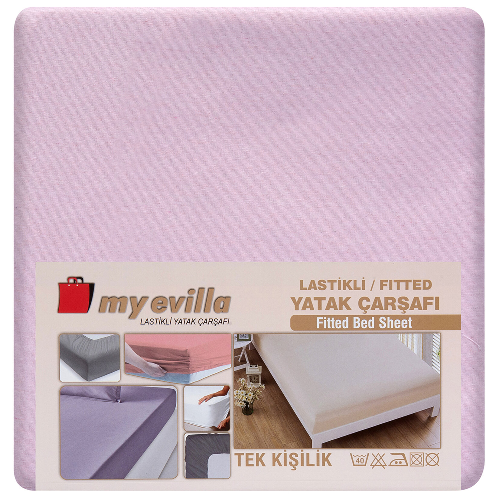 My Evilla Dokuma Lastikli Tekli Çarşaf 90 x 190 + 25 Cm - Görsel 3