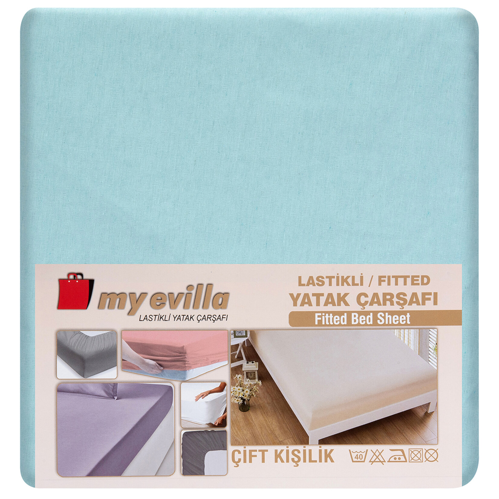 My Evilla Dokuma Lastikli Çift Kişilik Çarşaf 160 x 200 + 25 Cm - Görsel 2