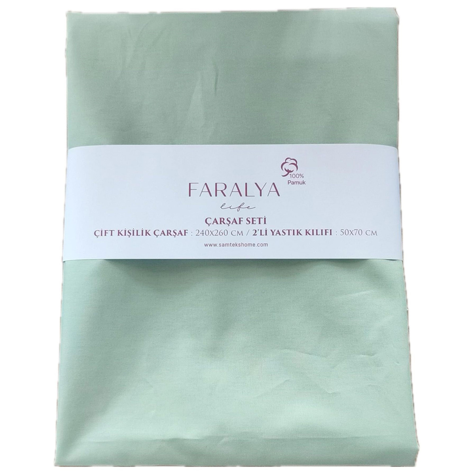 Samteks Faralya Çift Kişlik Çarşaf Seti