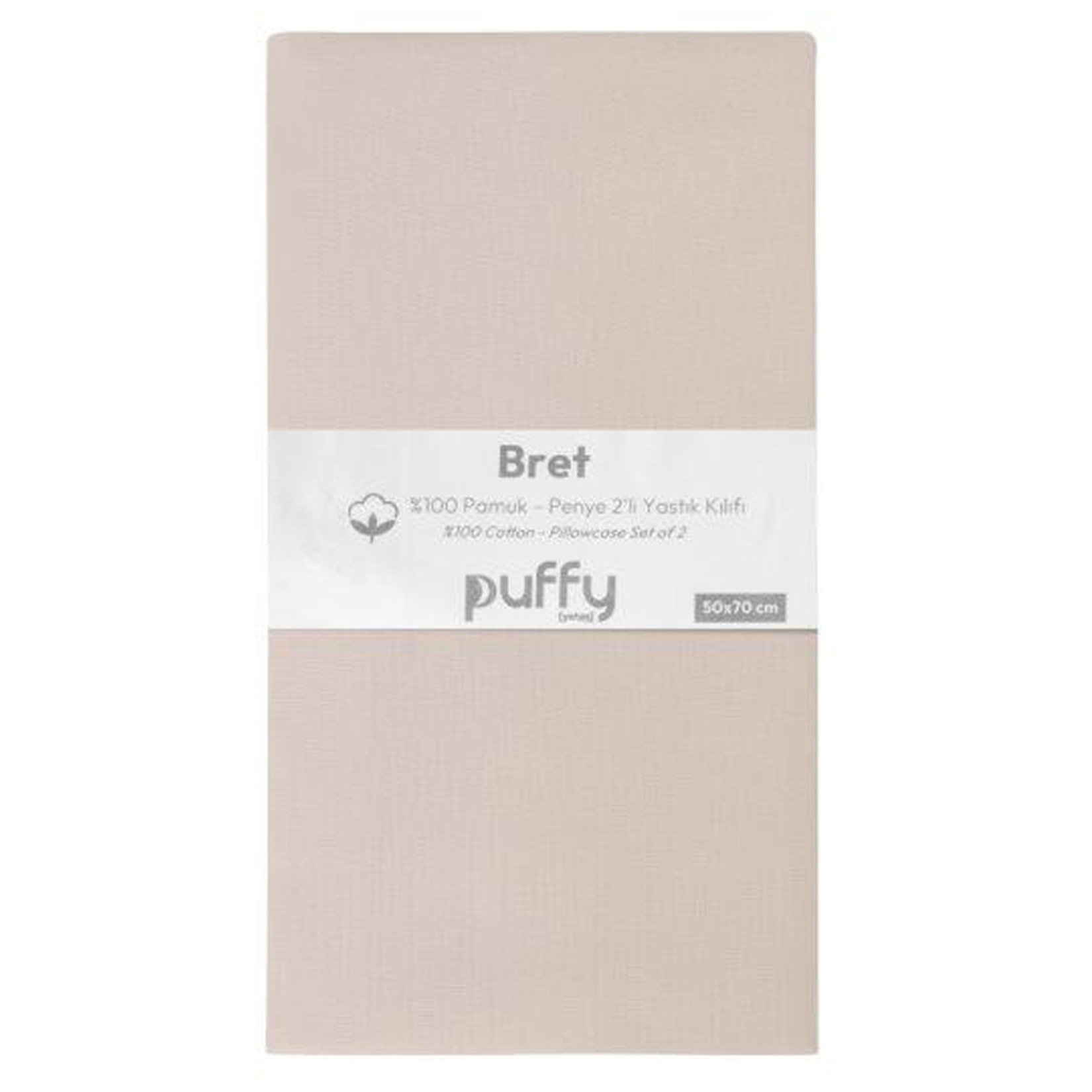 Puffy Bret Penye 2'li Yastık Kılıfı 50 x 70 Cm